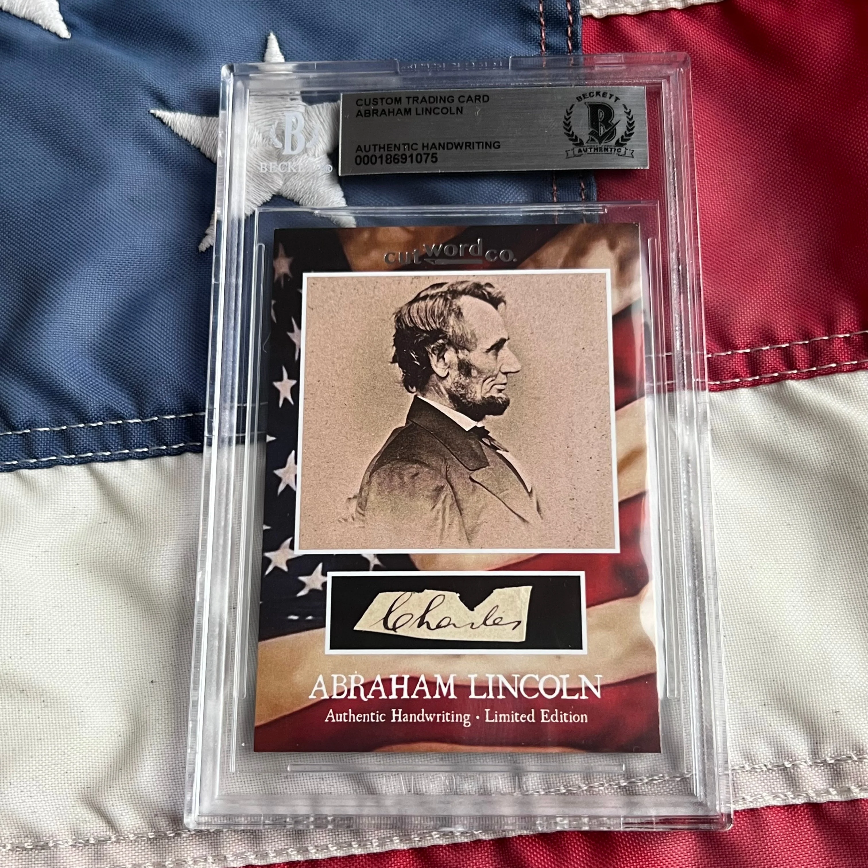 Abraham Lincoln Beckett Encapsulated Handwriting Removed from an Autograph Letter Signed - Image 10