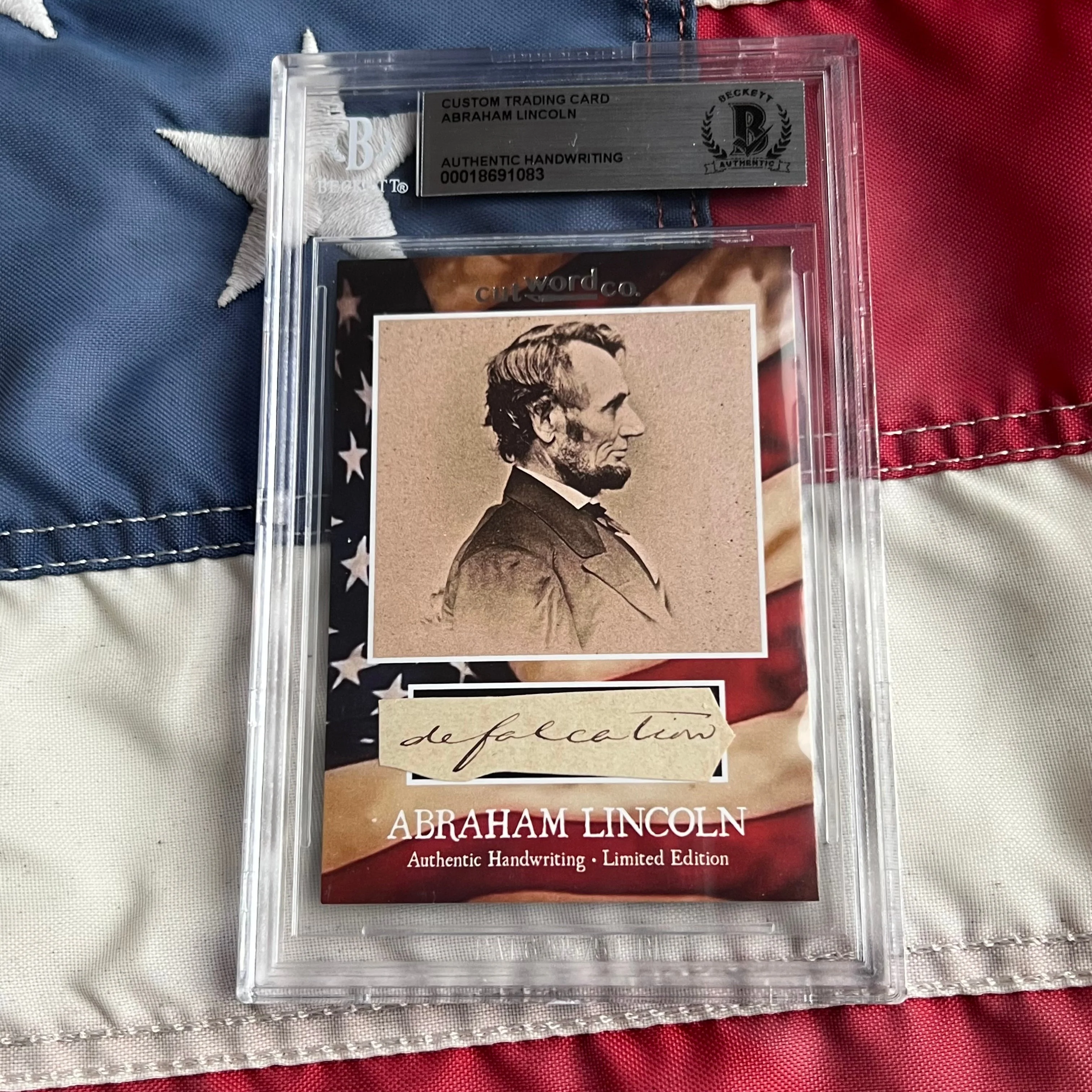 Abraham Lincoln Beckett Encapsulated Handwriting Removed from an Autograph Letter Signed - Image 11