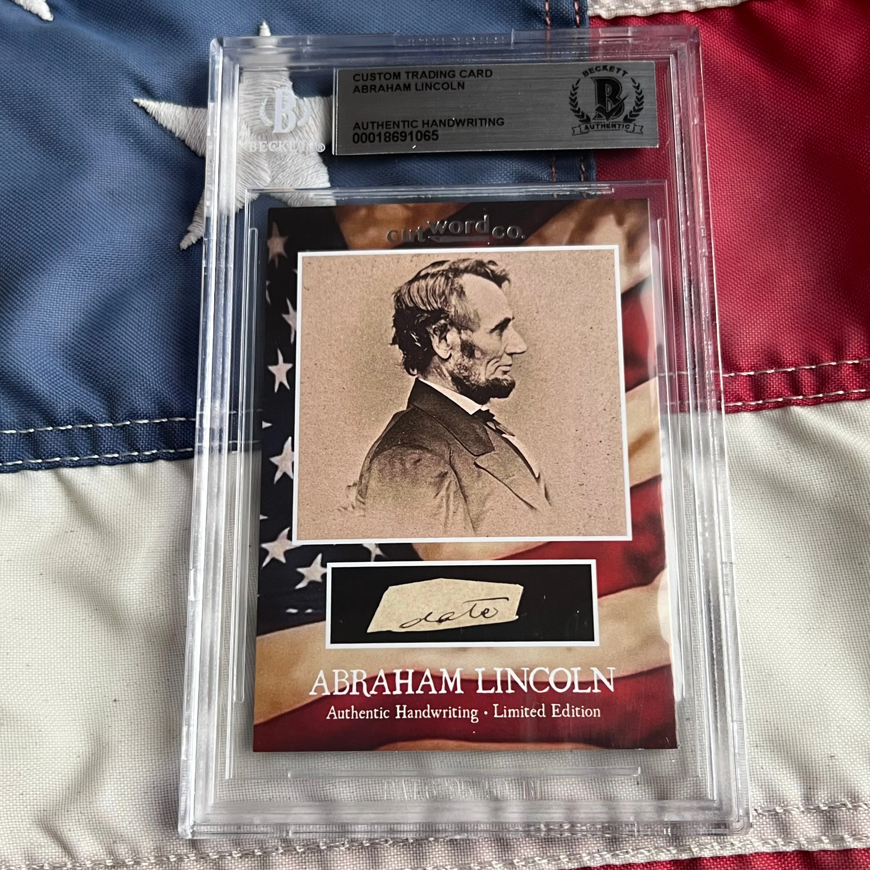Abraham Lincoln Beckett Encapsulated Handwriting Removed from an Autograph Letter Signed - Image 12