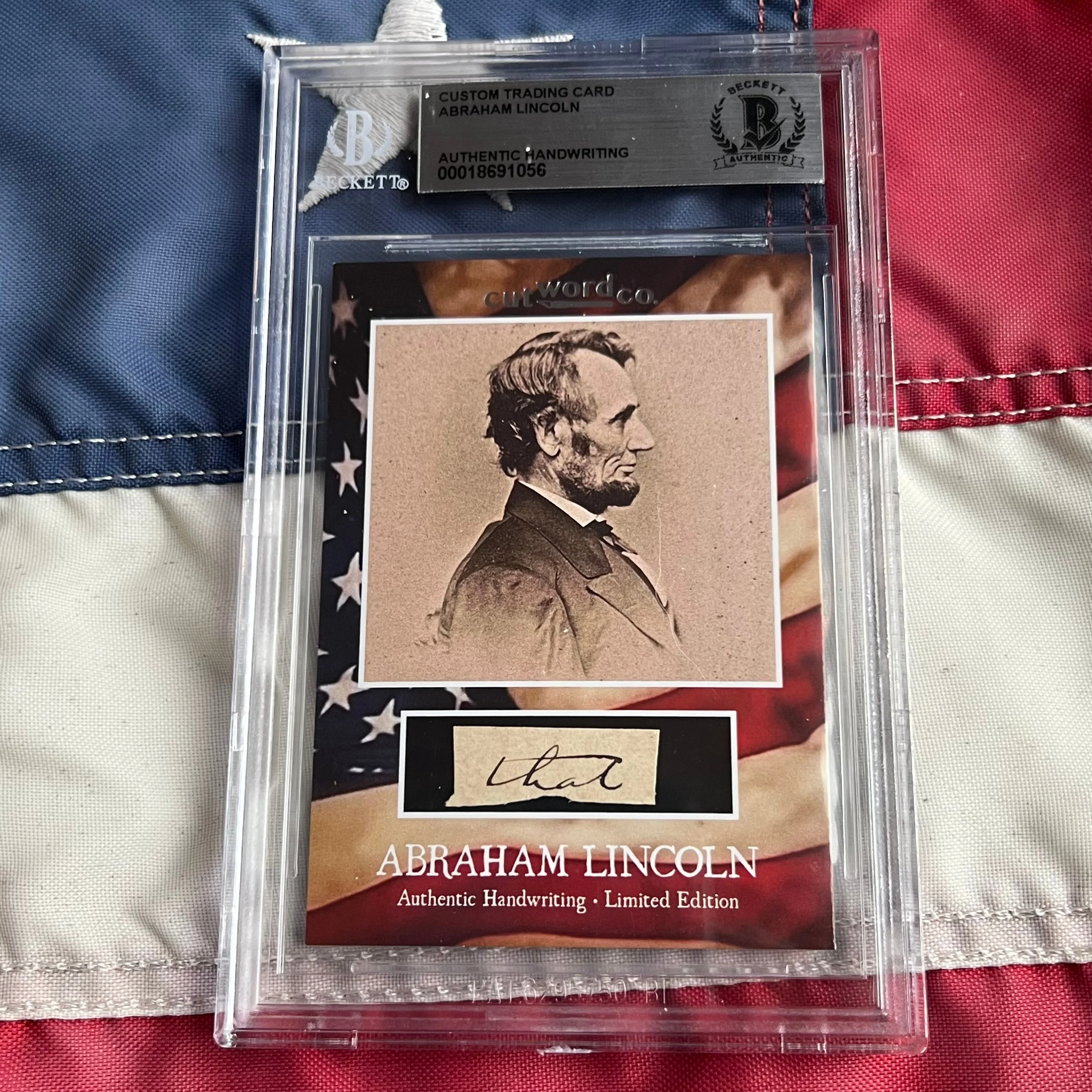 Abraham Lincoln Beckett Encapsulated Handwriting Removed from an Autograph Letter Signed - Image 13