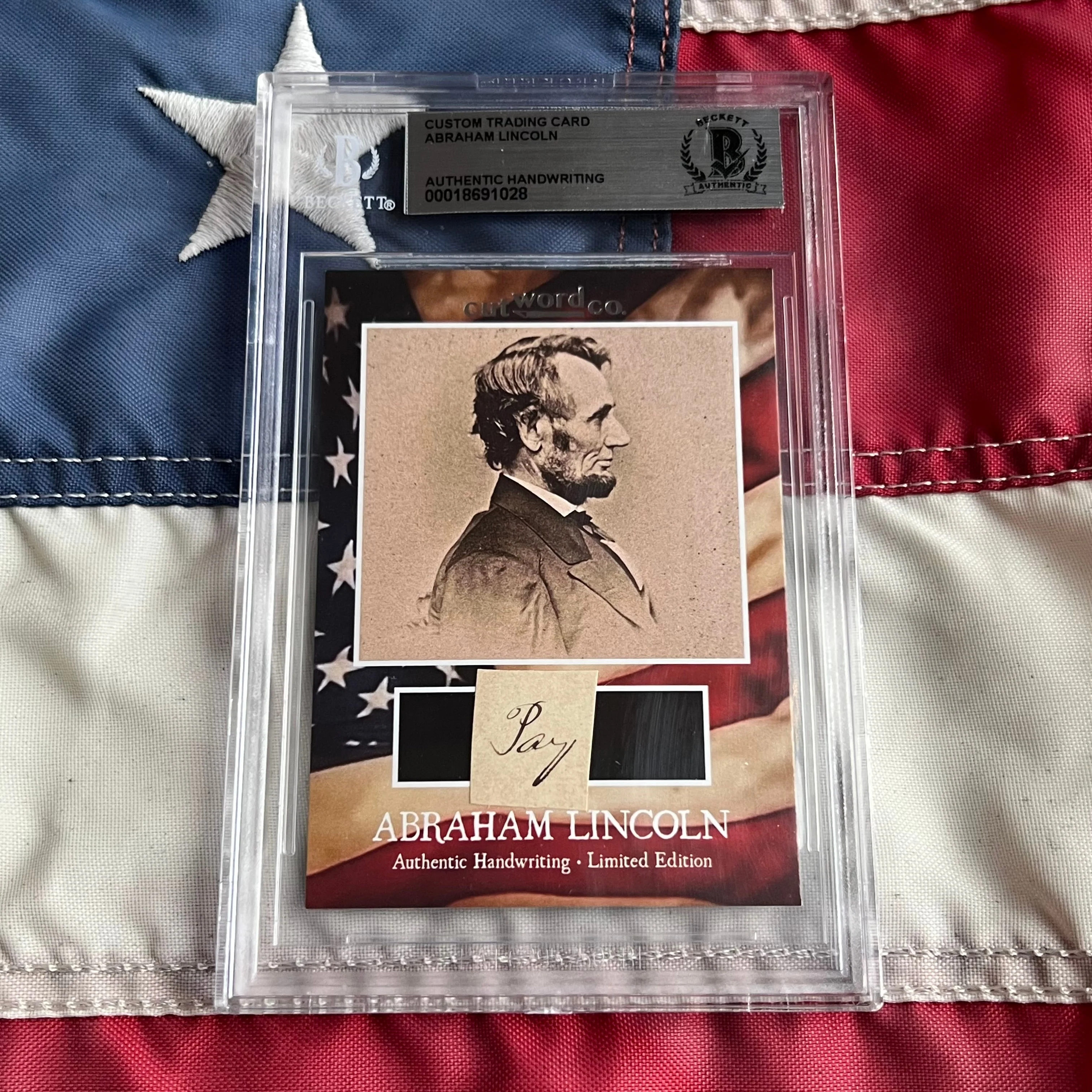 Abraham Lincoln Beckett Encapsulated Handwriting Removed from an Autograph Letter Signed - Image 16