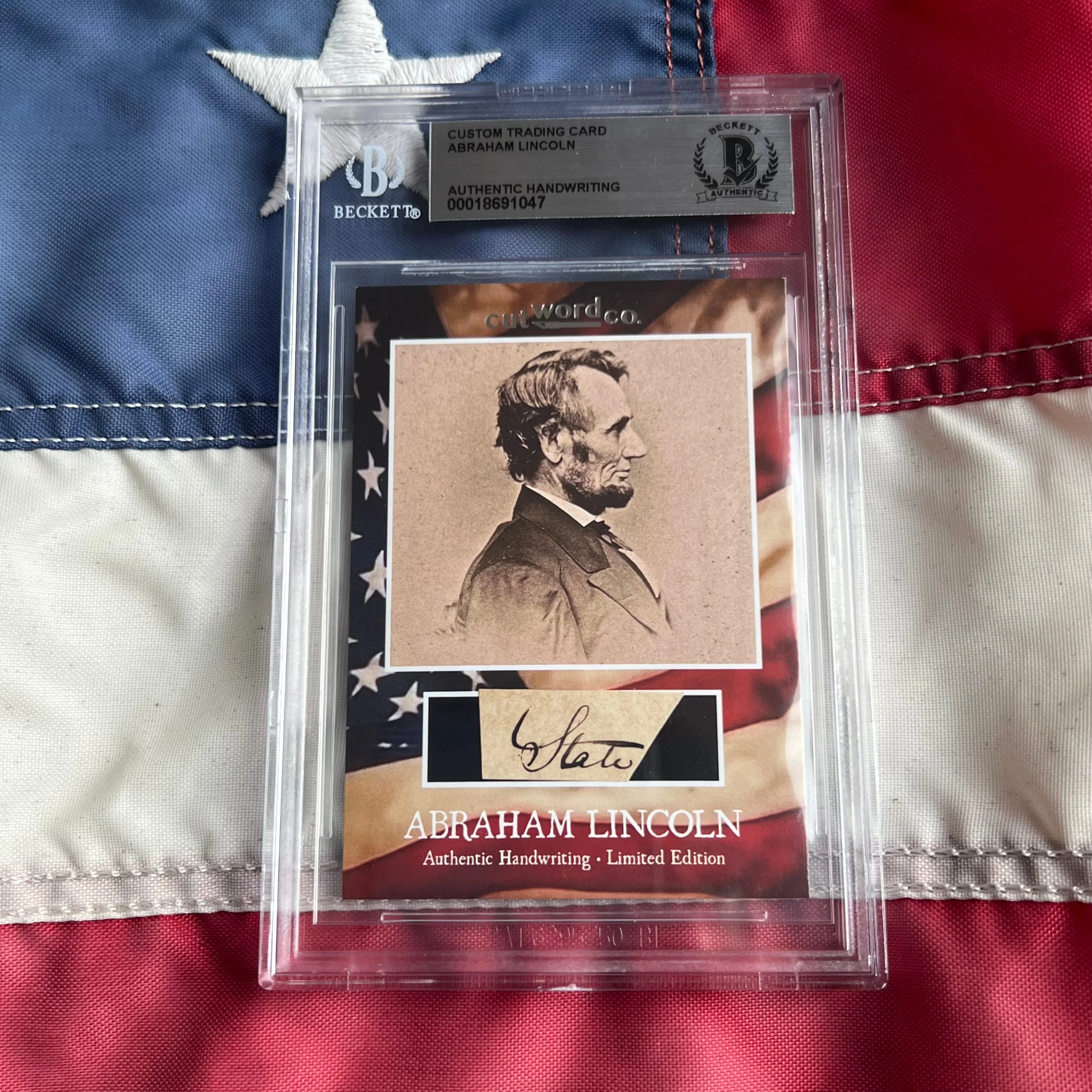 Abraham Lincoln Beckett Encapsulated Handwriting Removed from an Autograph Letter Signed - Image 20