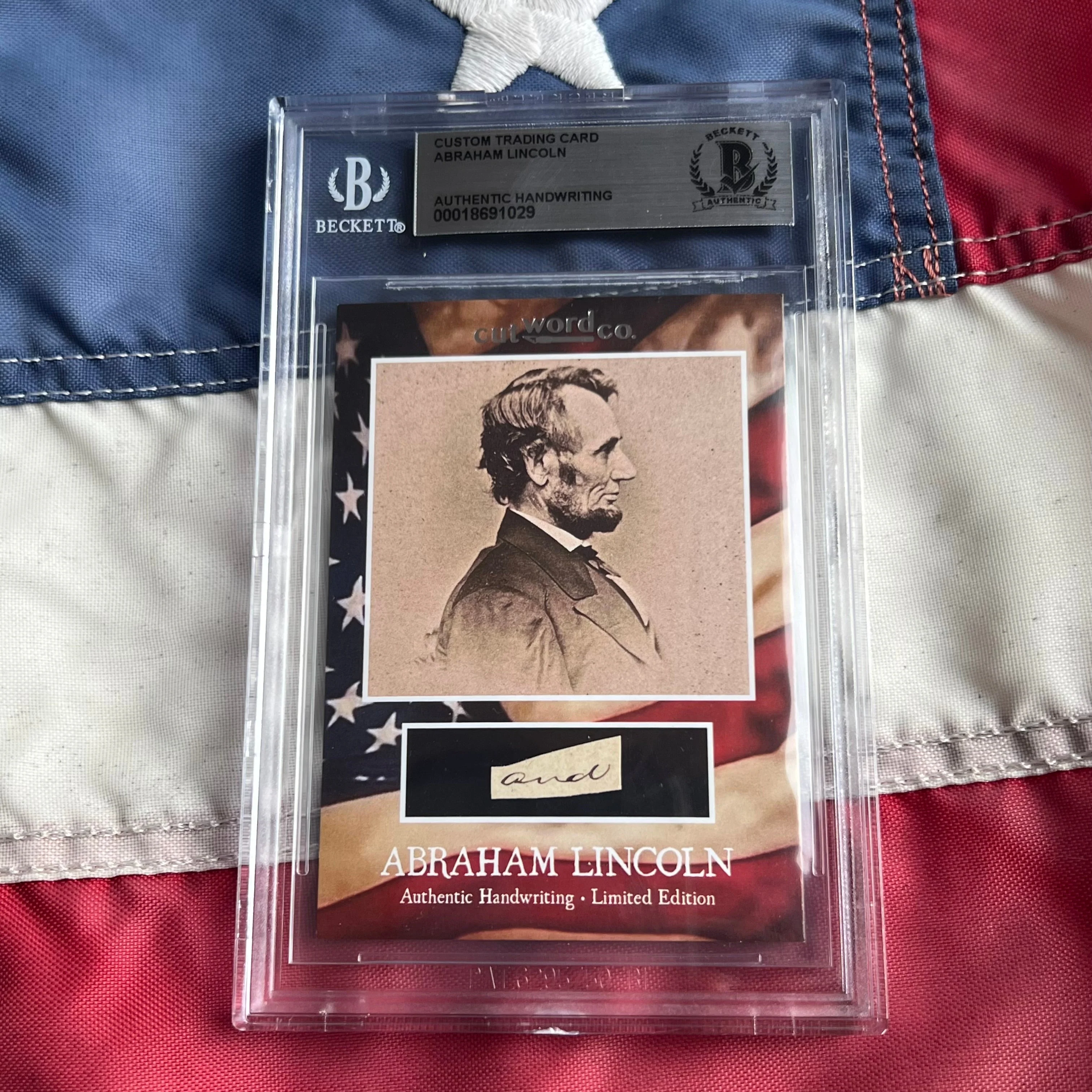 Abraham Lincoln Beckett Encapsulated Handwriting Removed from an Autograph Letter Signed - Image 21