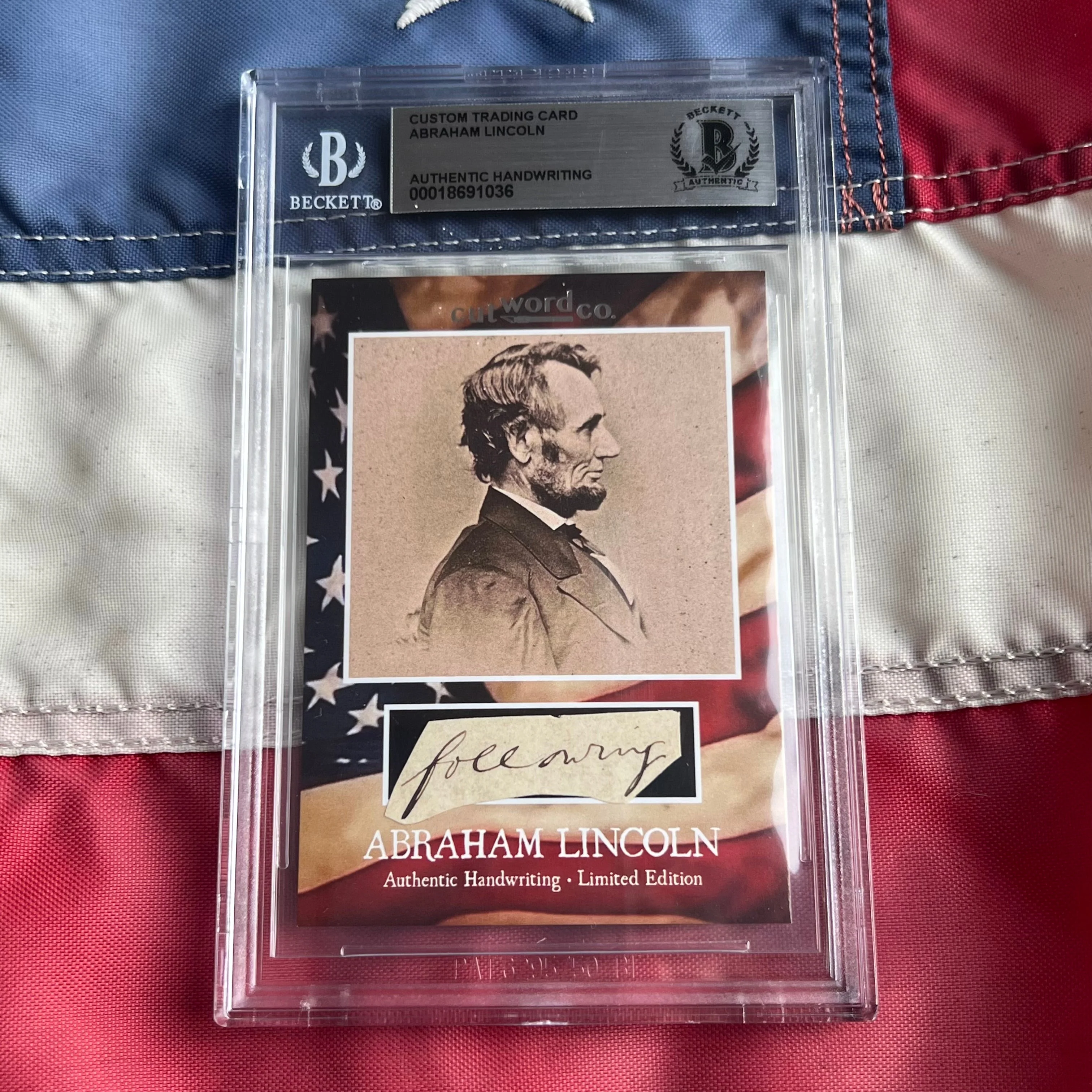 Abraham Lincoln Beckett Encapsulated Handwriting Removed from an Autograph Letter Signed - Image 23