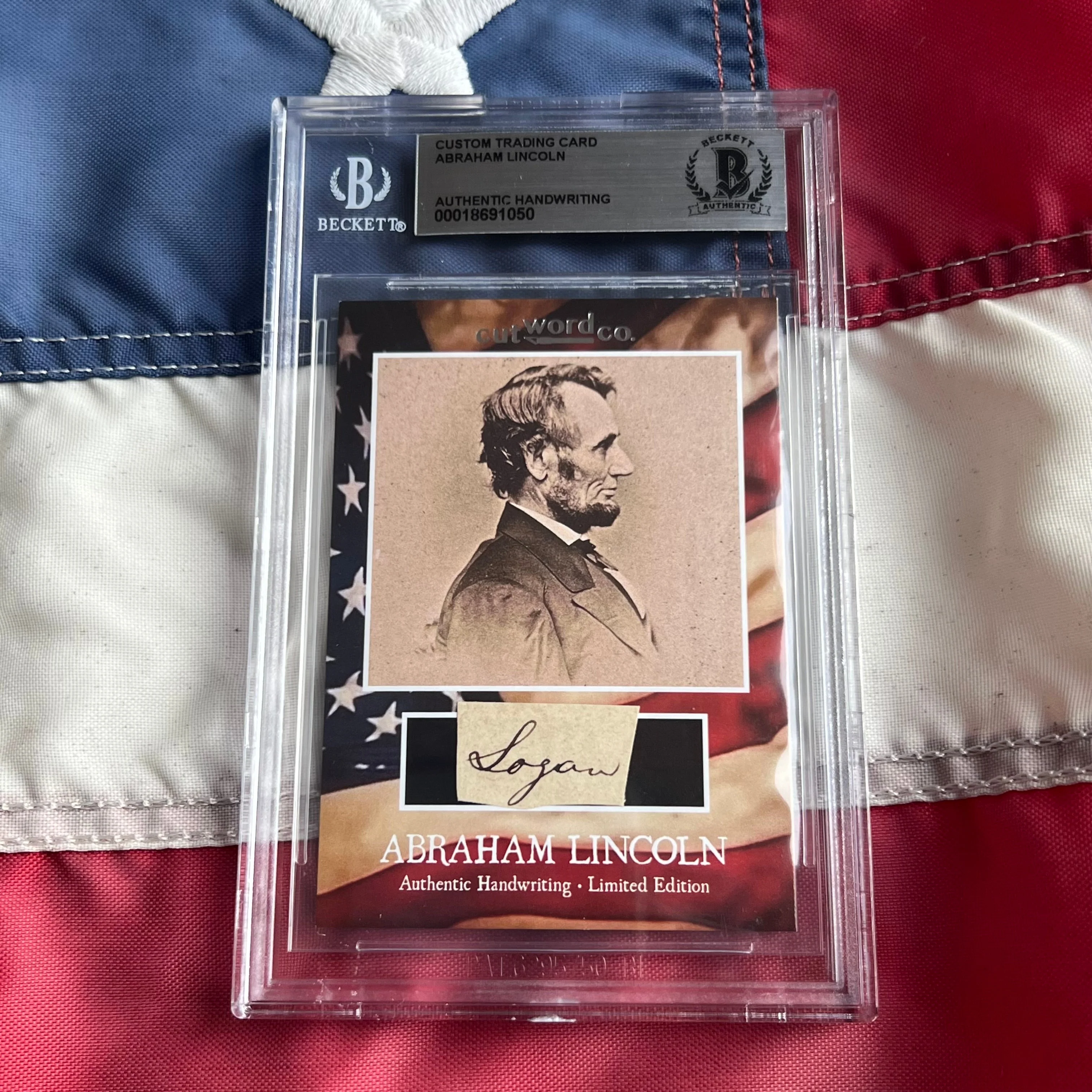 Abraham Lincoln Beckett Encapsulated Handwriting Removed from an Autograph Letter Signed - Image 24