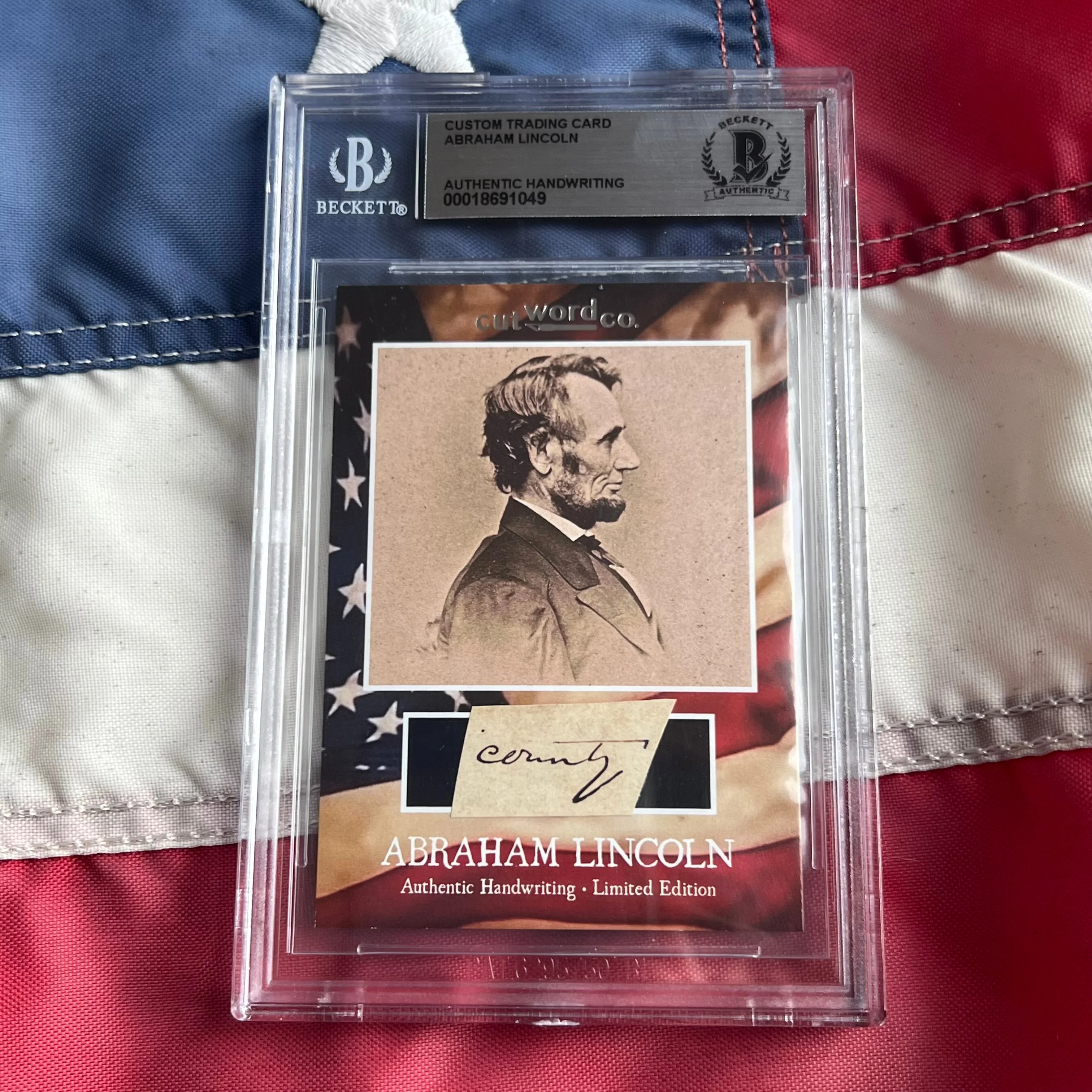 Abraham Lincoln Beckett Encapsulated Handwriting Removed from an Autograph Letter Signed - Image 25