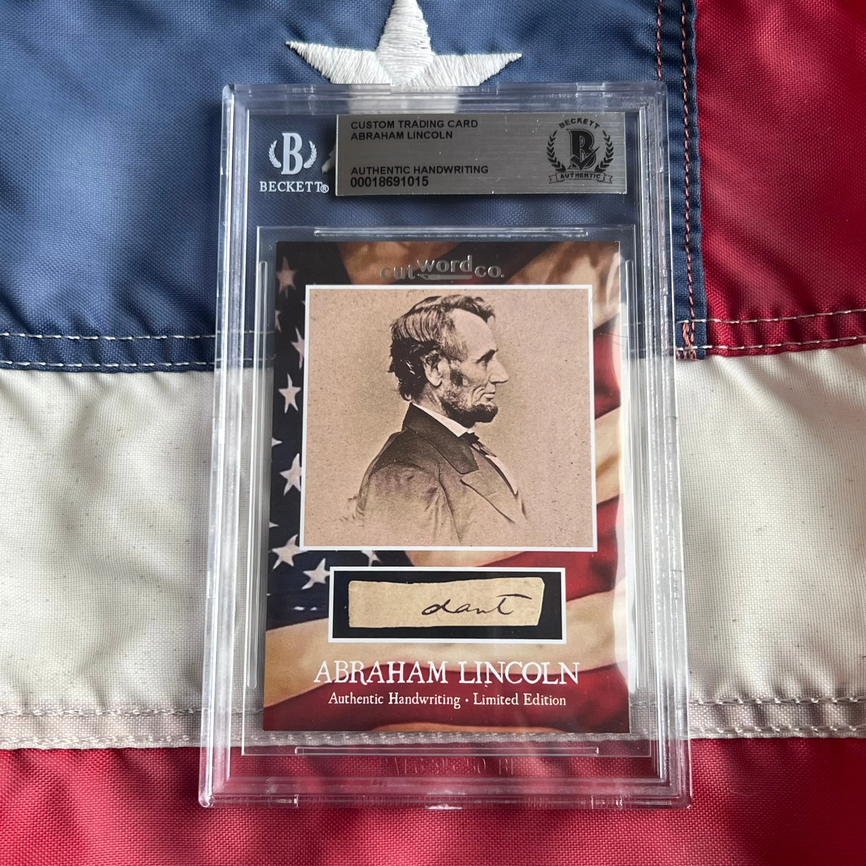 Abraham Lincoln Beckett Encapsulated Handwriting Removed from an Autograph Letter Signed - Image 29
