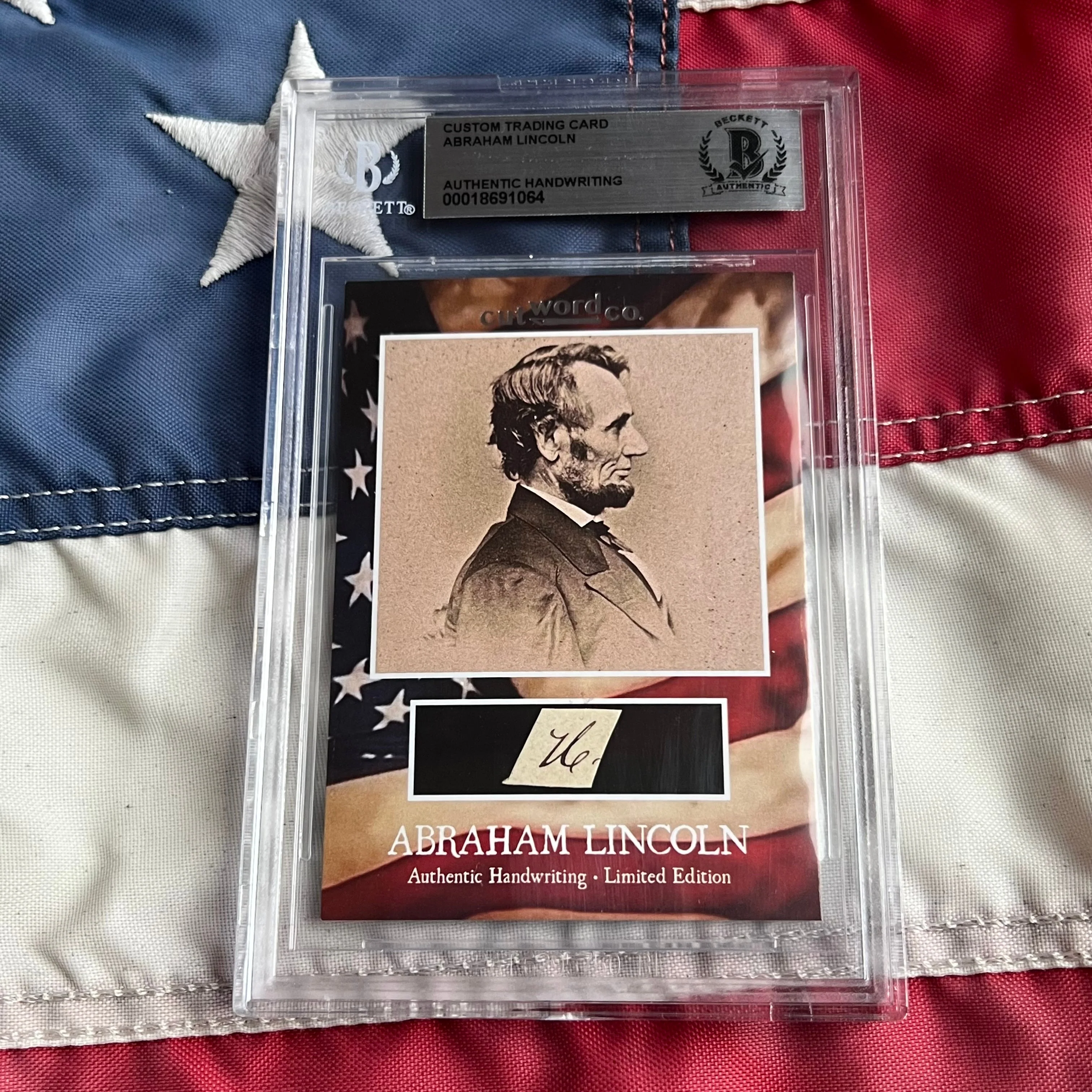 Abraham Lincoln Beckett Encapsulated Handwriting Removed from an Autograph Letter Signed - Image 3