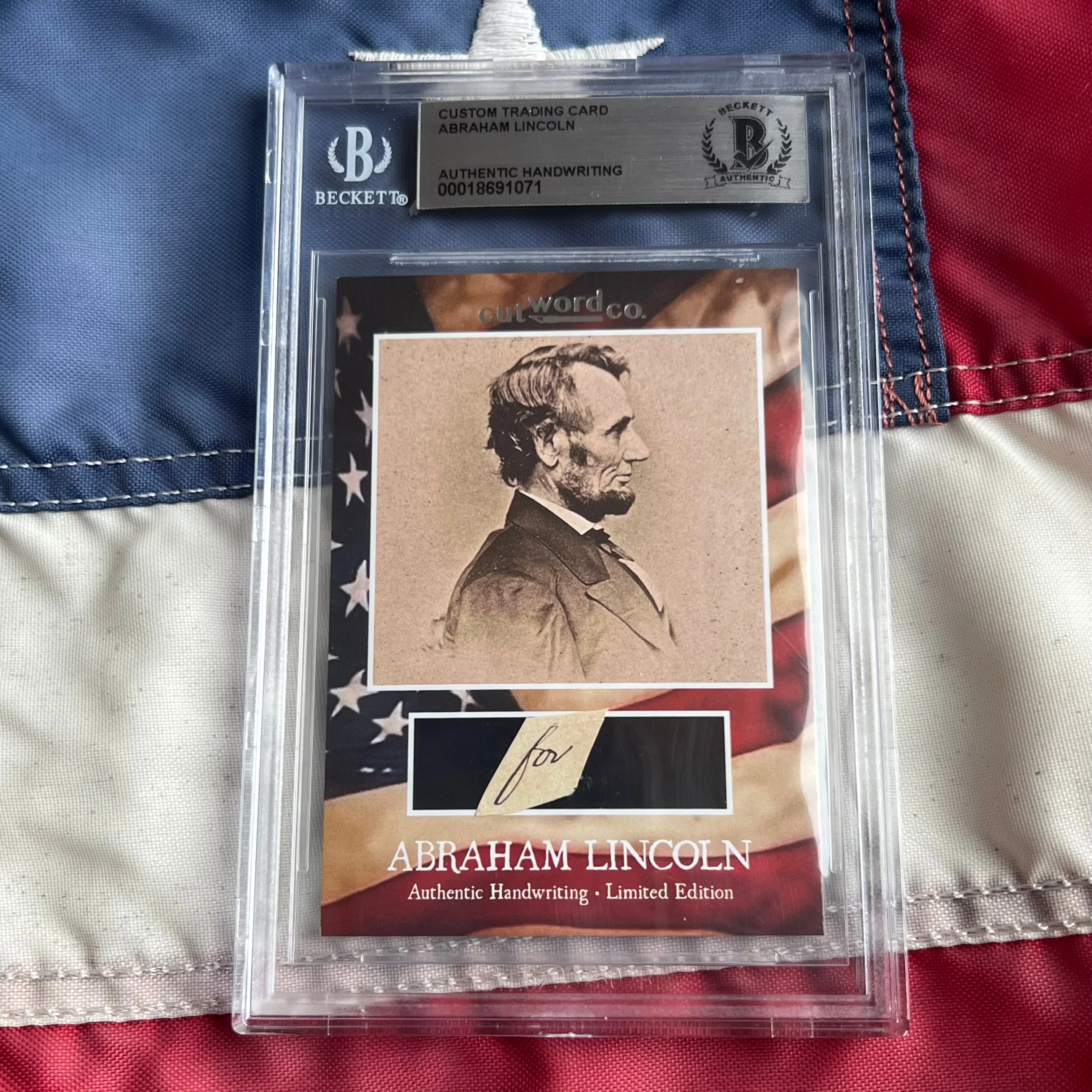Abraham Lincoln Beckett Encapsulated Handwriting Removed from an Autograph Letter Signed - Image 30