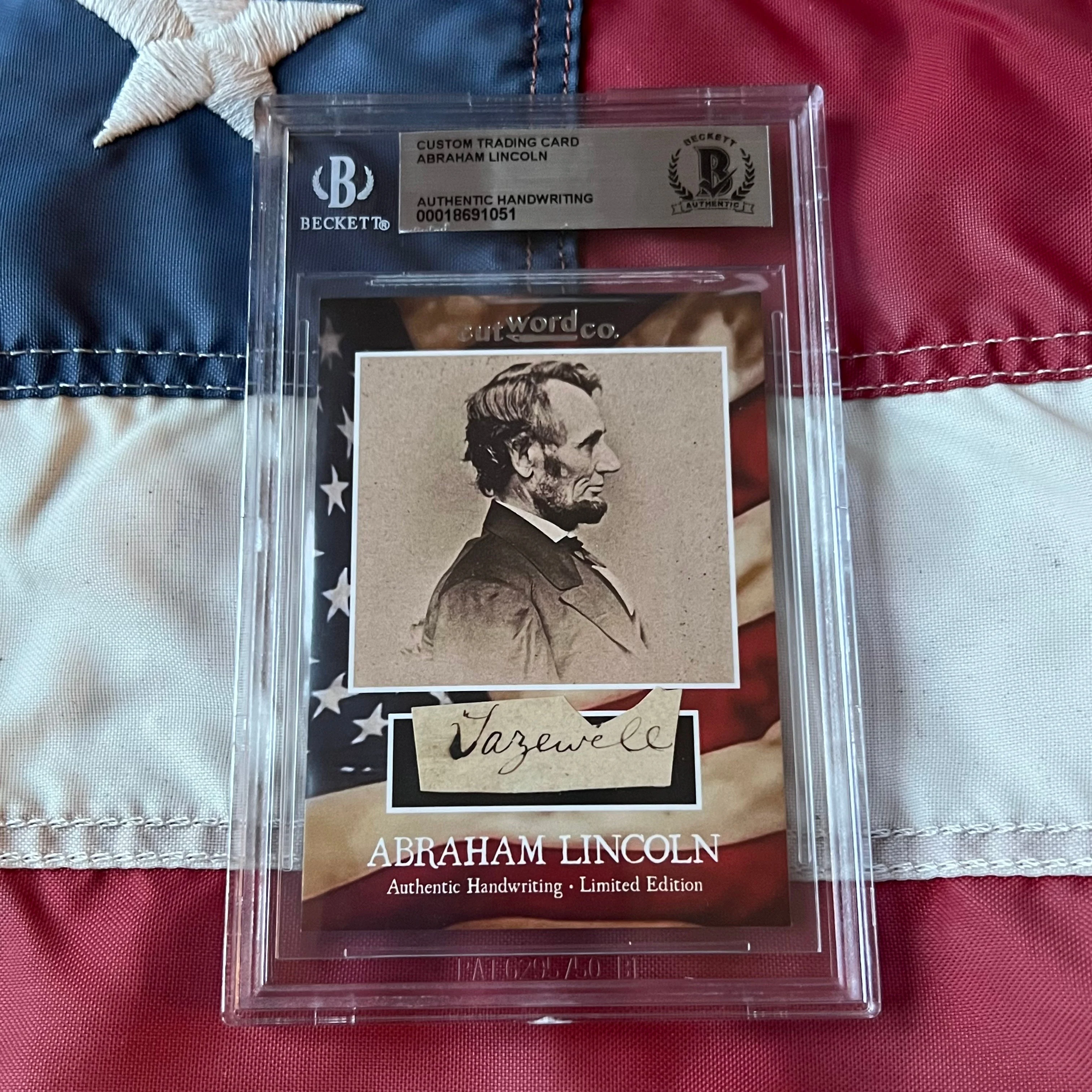 Abraham Lincoln Beckett Encapsulated Handwriting Removed from an Autograph Letter Signed - Image 31