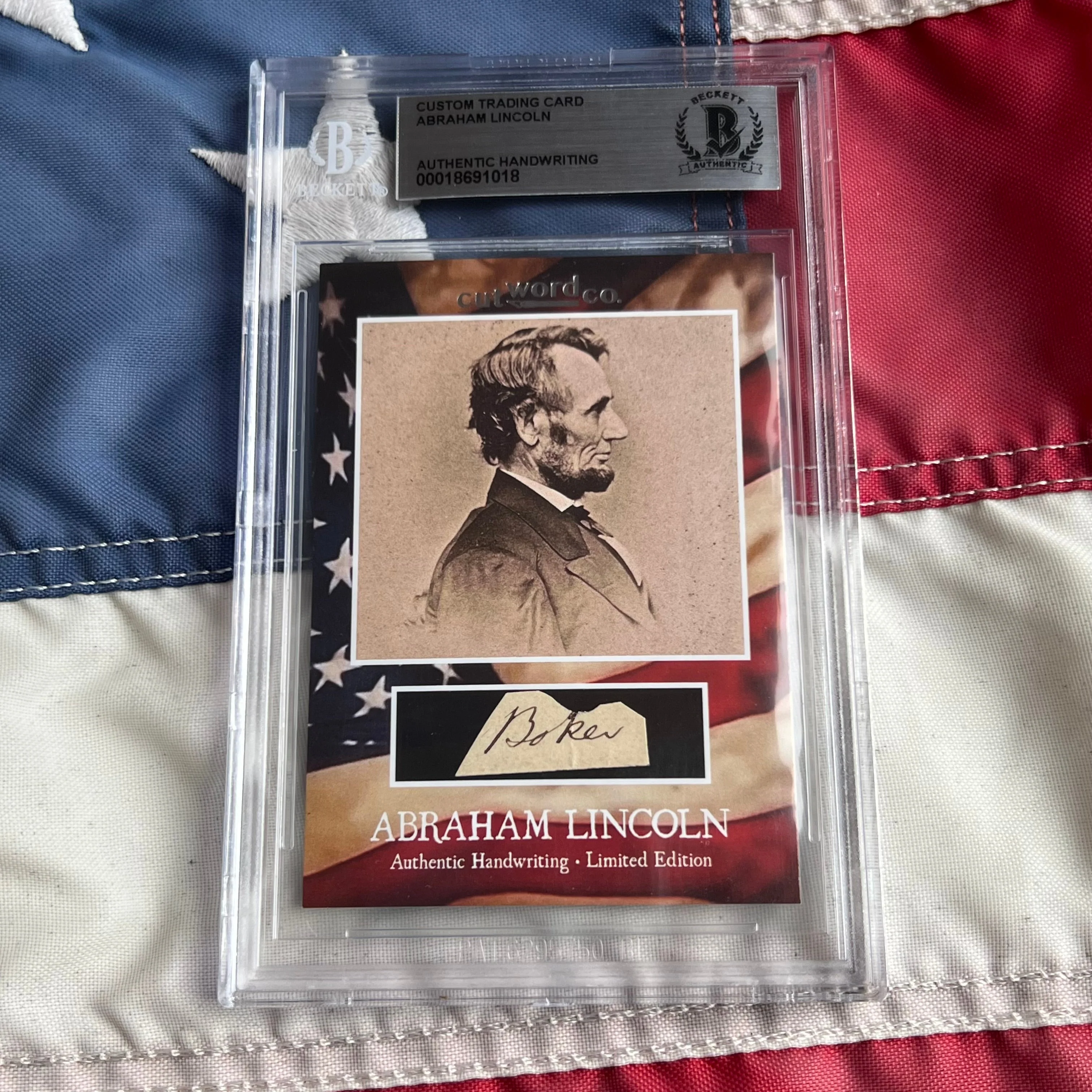 Abraham Lincoln Beckett Encapsulated Handwriting Removed from an Autograph Letter Signed - Image 5