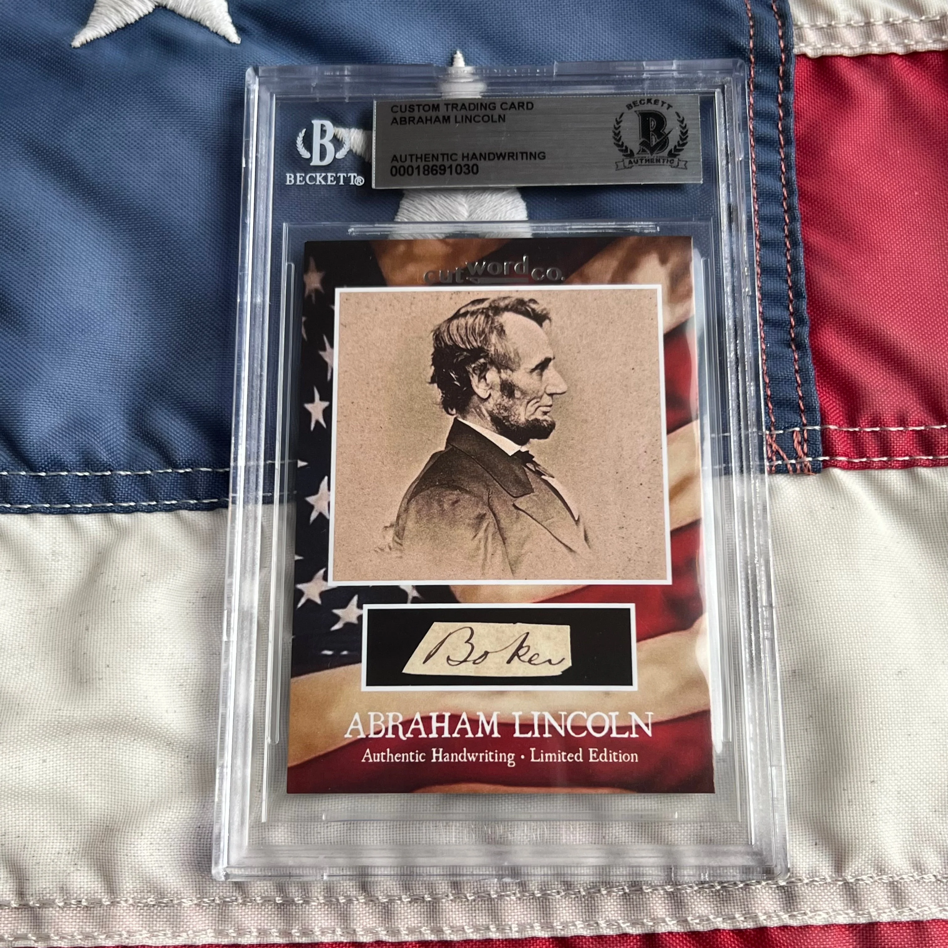 Abraham Lincoln Beckett Encapsulated Handwriting Removed from an Autograph Letter Signed - Image 6