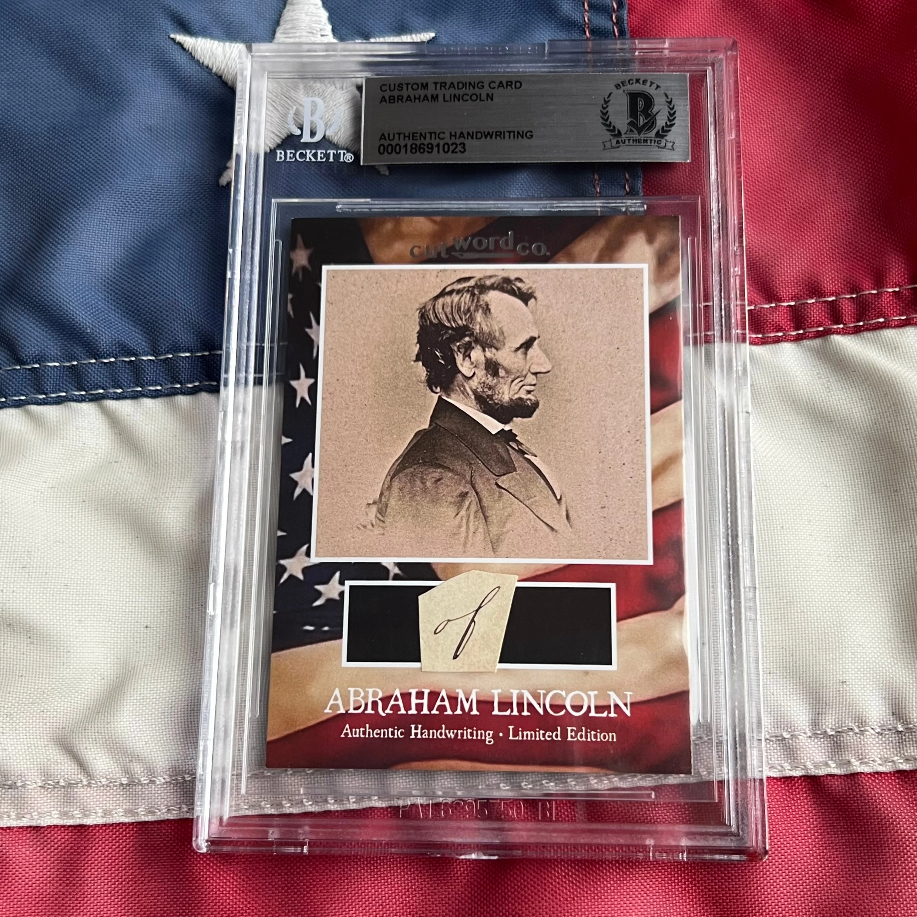 Abraham Lincoln Beckett Encapsulated Handwriting Removed from an Autograph Letter Signed - Image 7