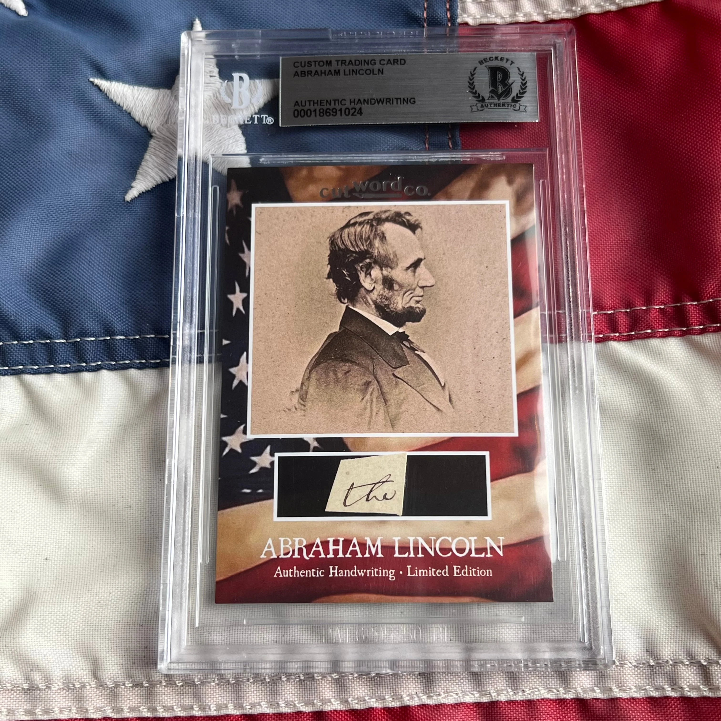 Abraham Lincoln Beckett Encapsulated Handwriting Removed from an Autograph Letter Signed - Image 8
