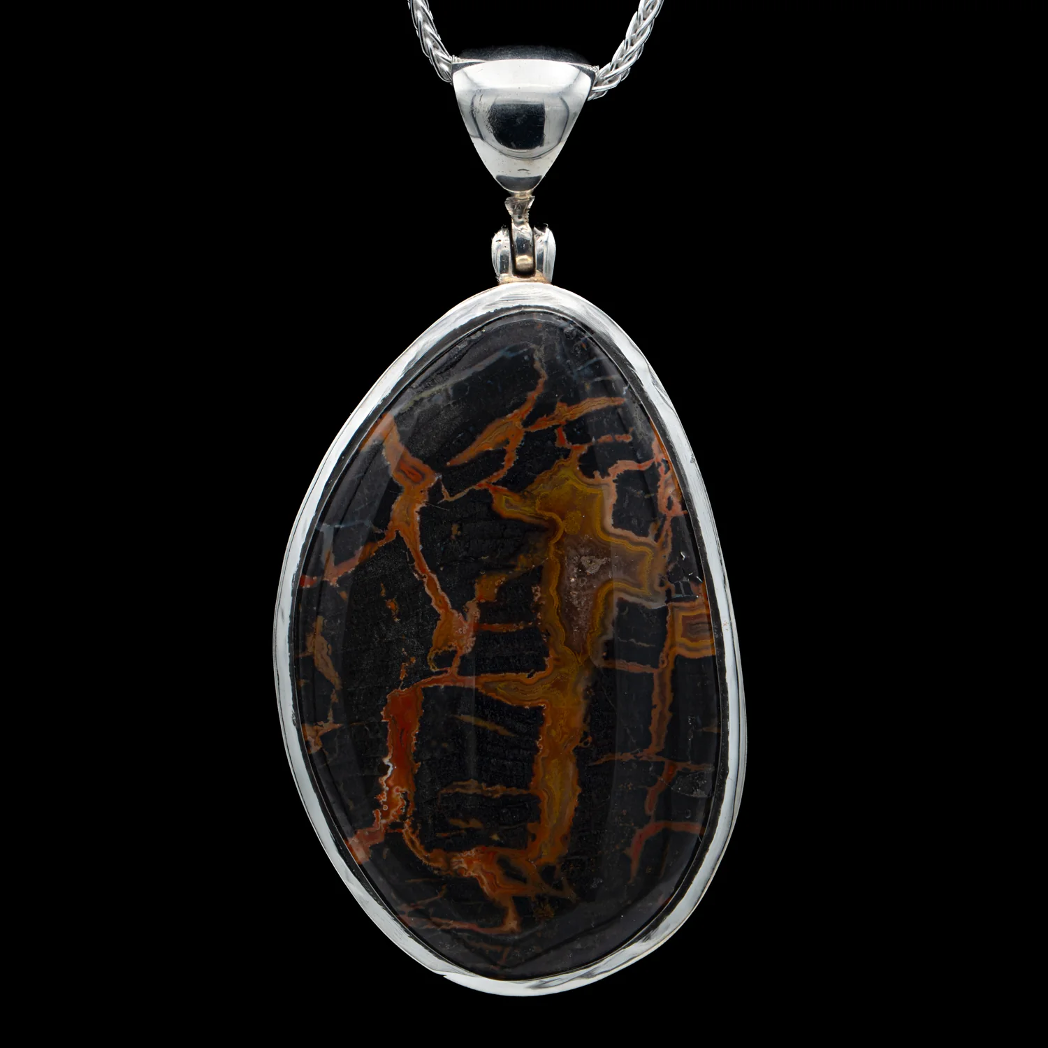 Agatized Wood Pendant - SOLD 1.47" - Image 2