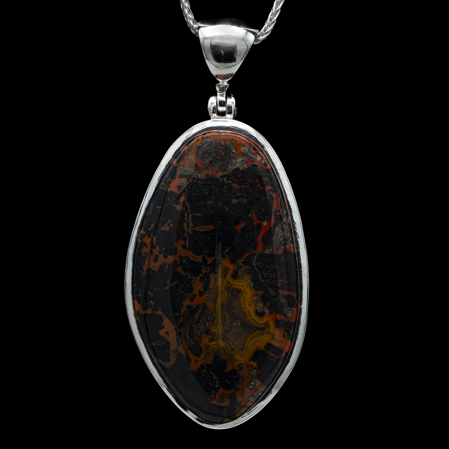 Agatized Wood Pendant - SOLD 1.53" - Image 2
