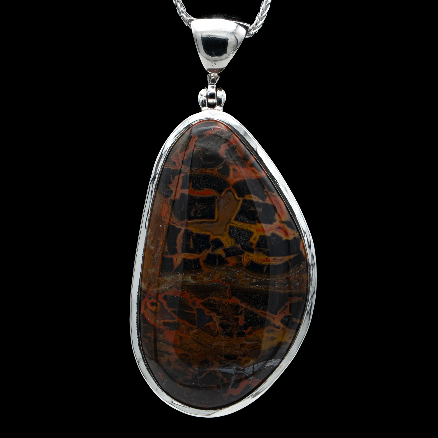 Agatized Wood Pendant - SOLD 1.55" - Image 2