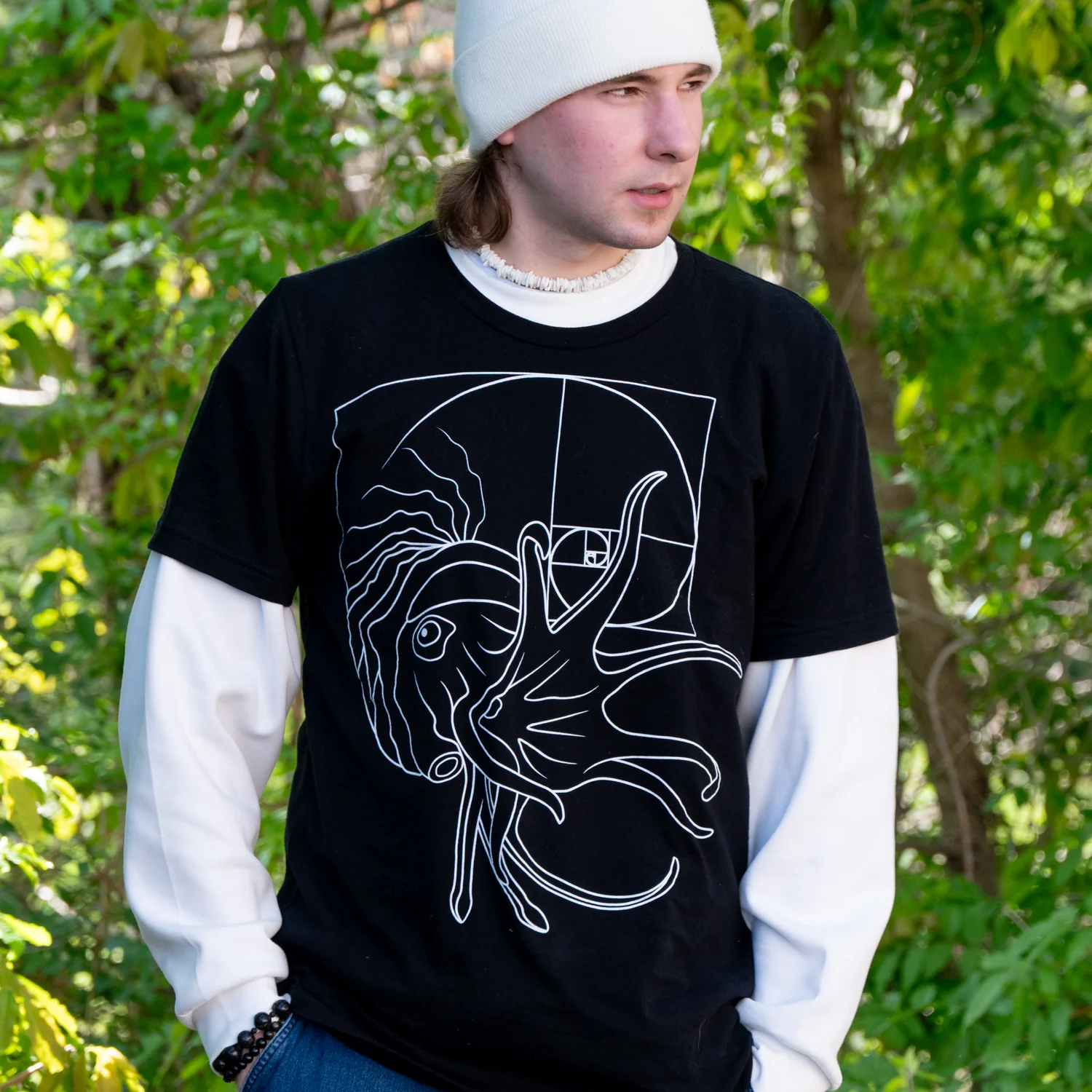 Ammonite Fibonacci T-shirt - Image 3
