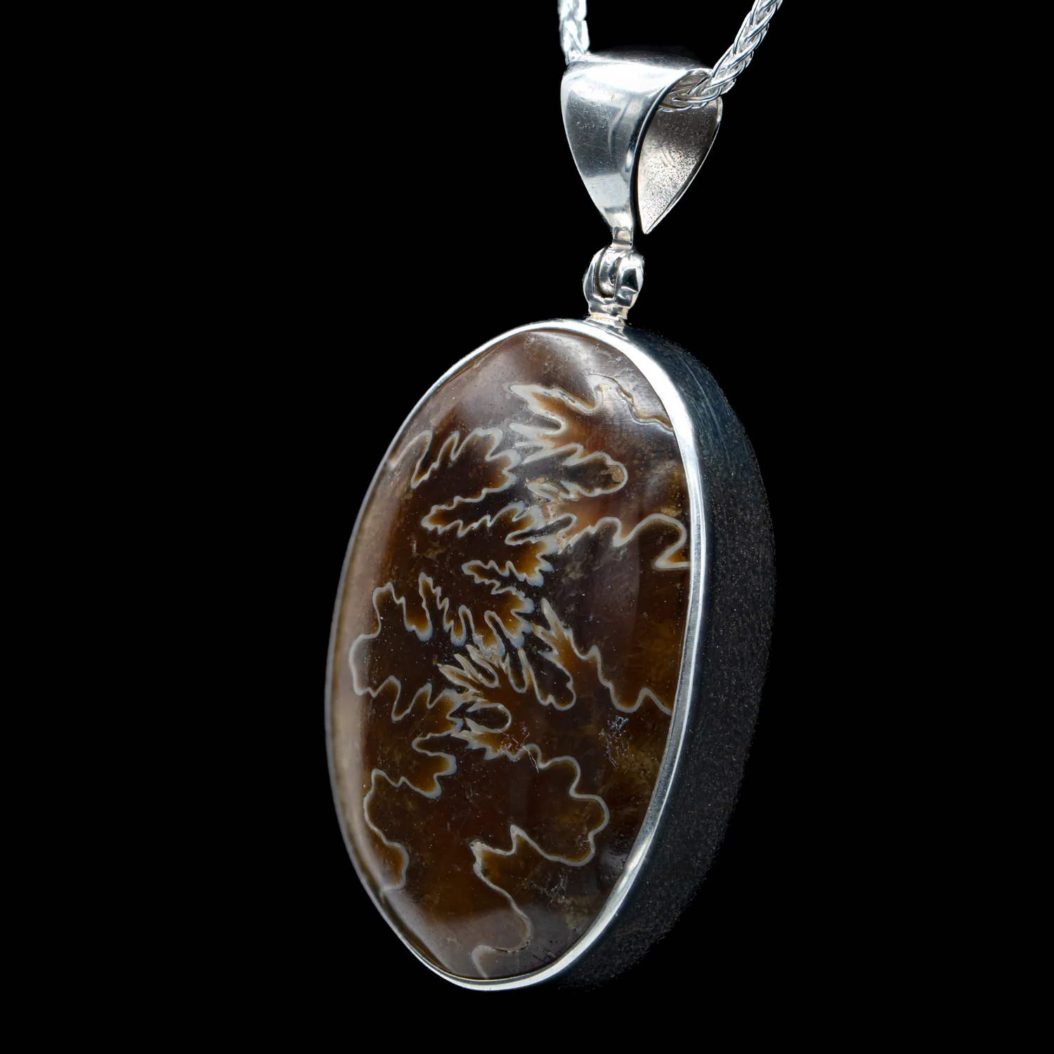 Ammonite Suture Pendant - SOLD 1.22" - Image 4