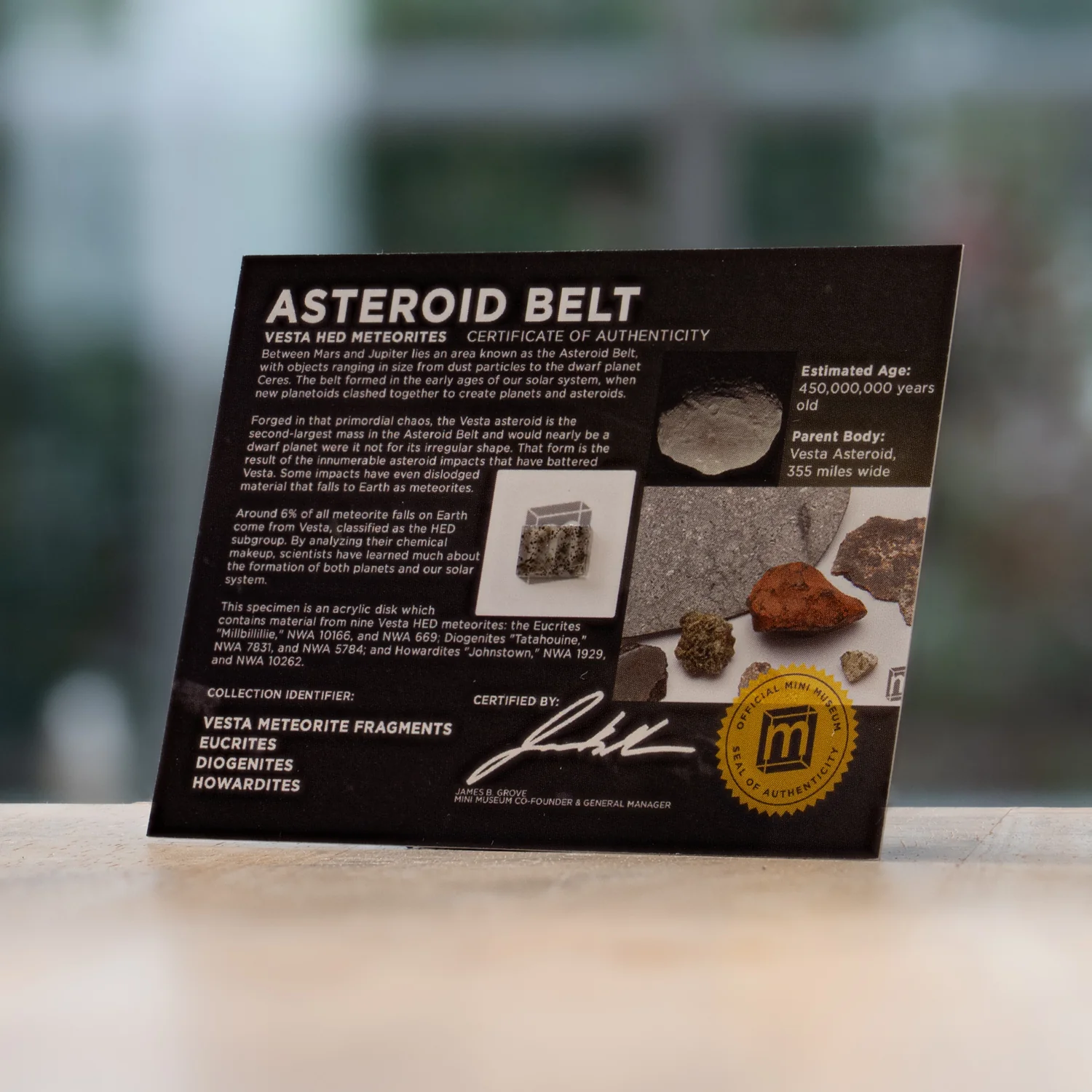 Asteroid Belt HED Meteorite Fragments - Display Card - Image 4