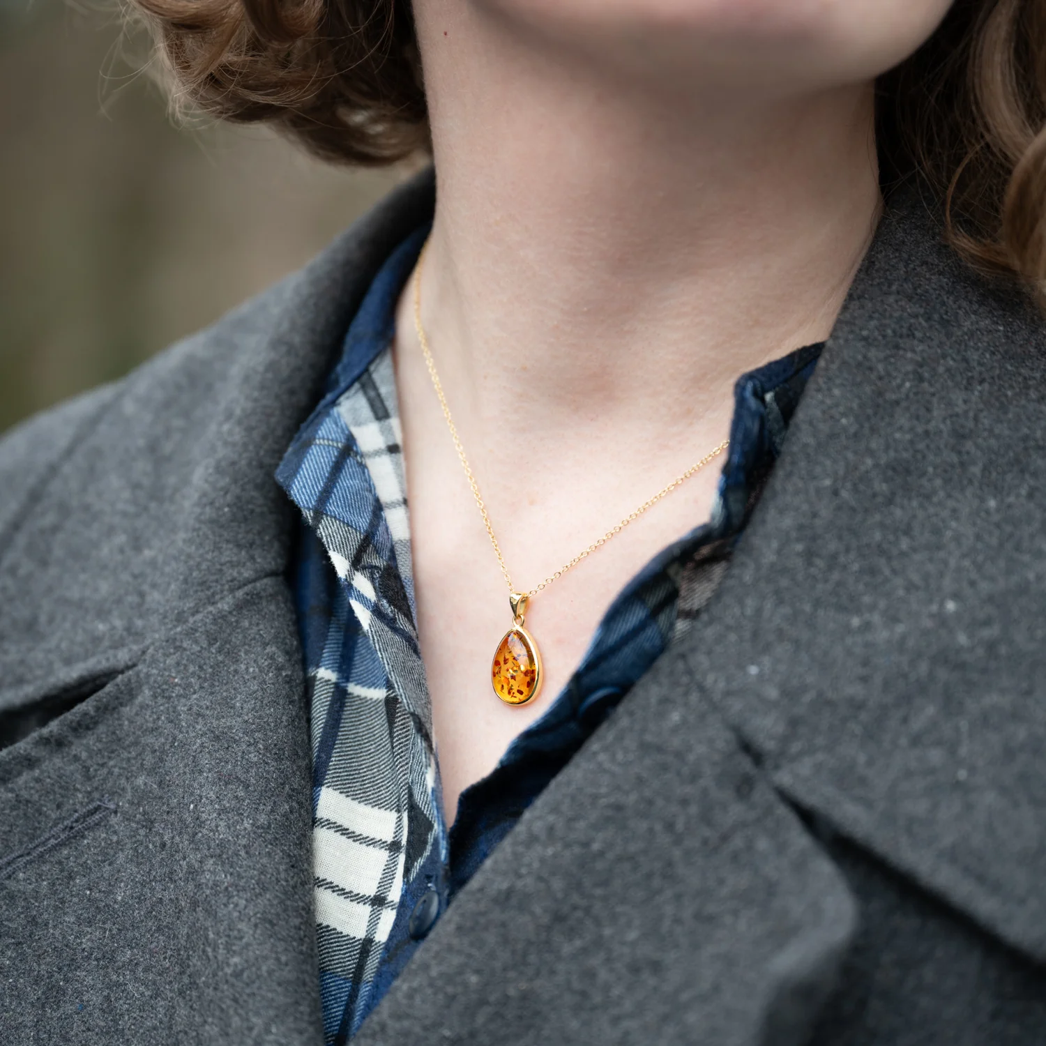Baltic Amber Pendant Necklace - Image 4