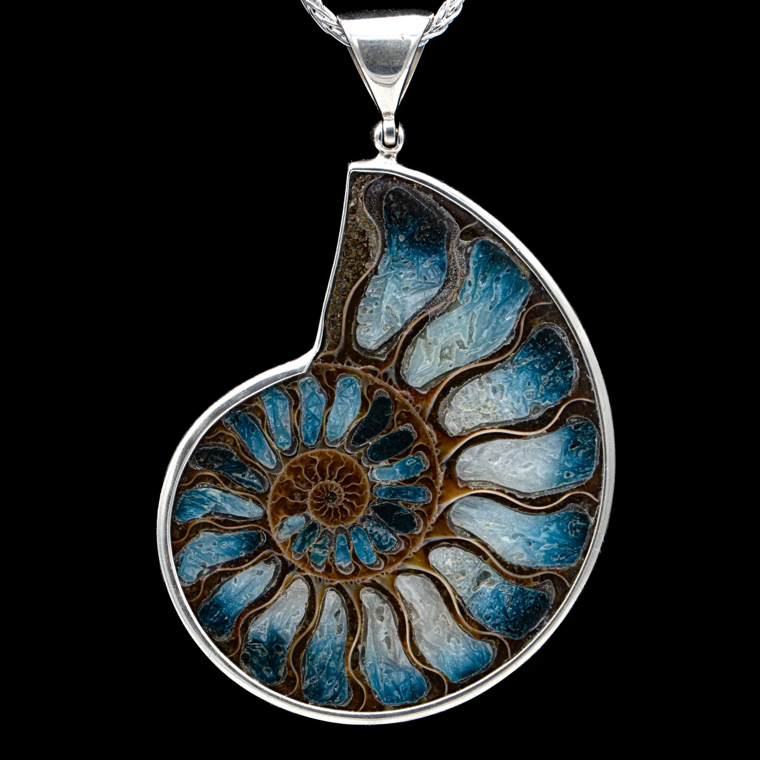 Blue Ice Ammonite Necklace - Image 11
