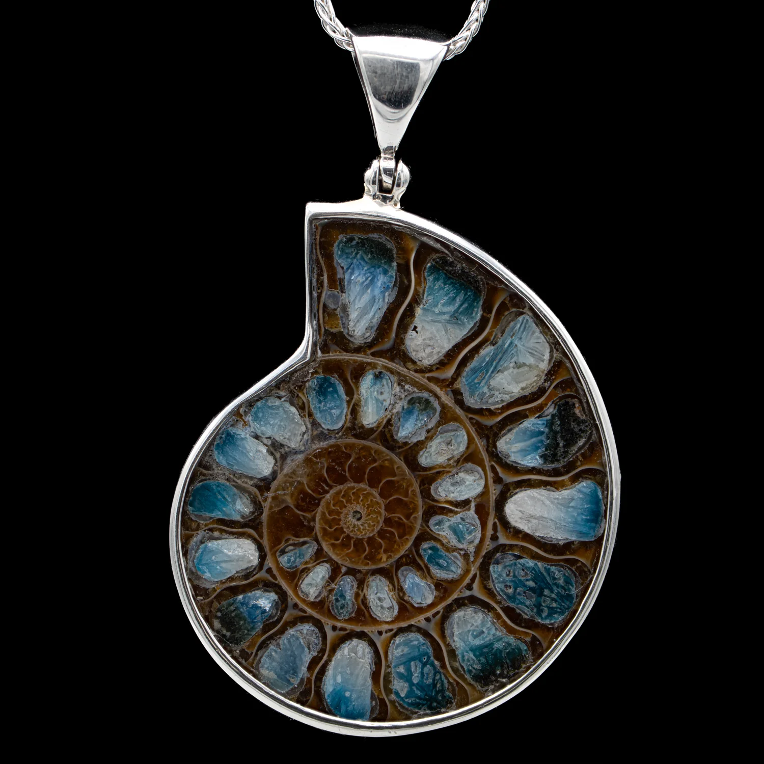 Blue Ice Ammonite Necklace - Image 12