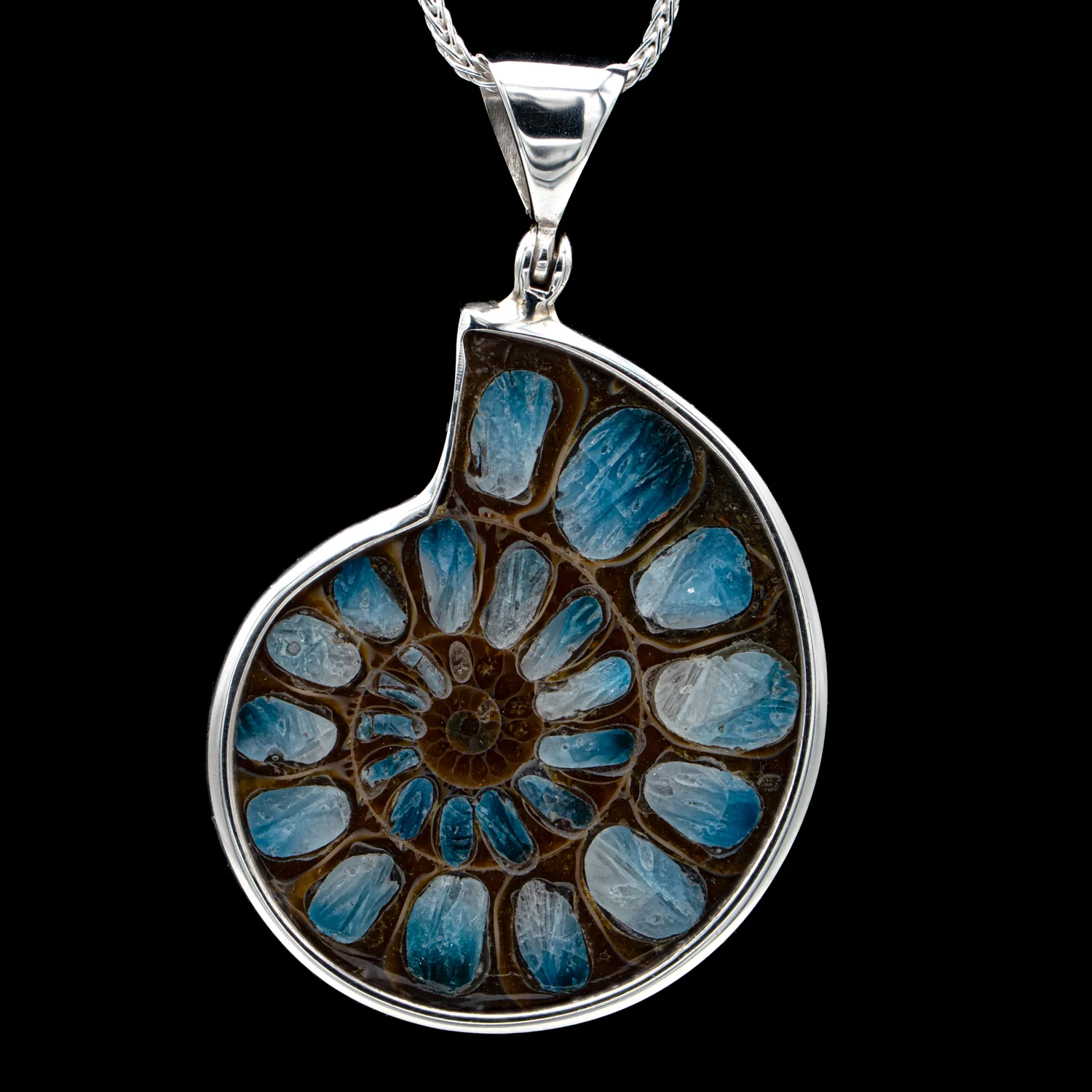 Blue Ice Ammonite Necklace - Image 3