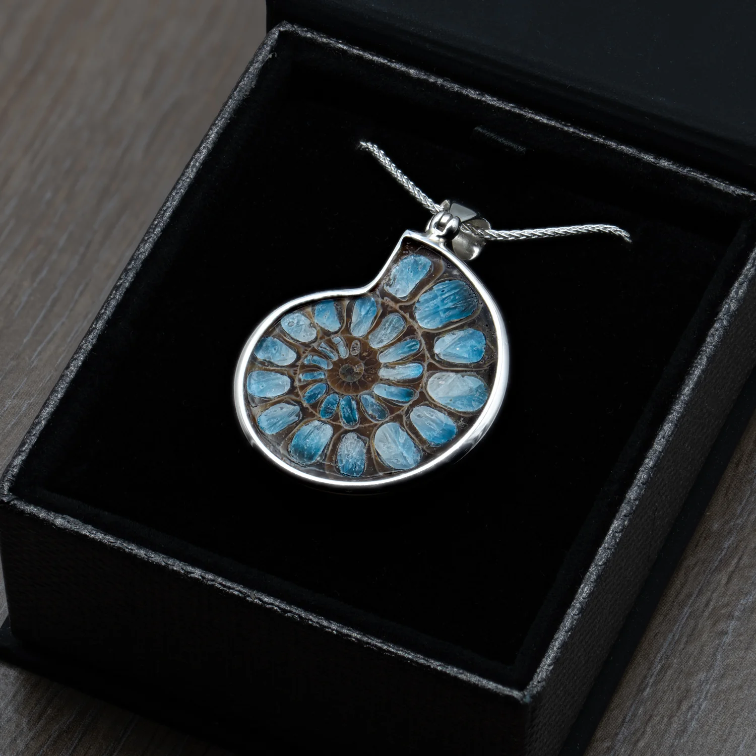 Blue Ice Ammonite Necklace - Image 4