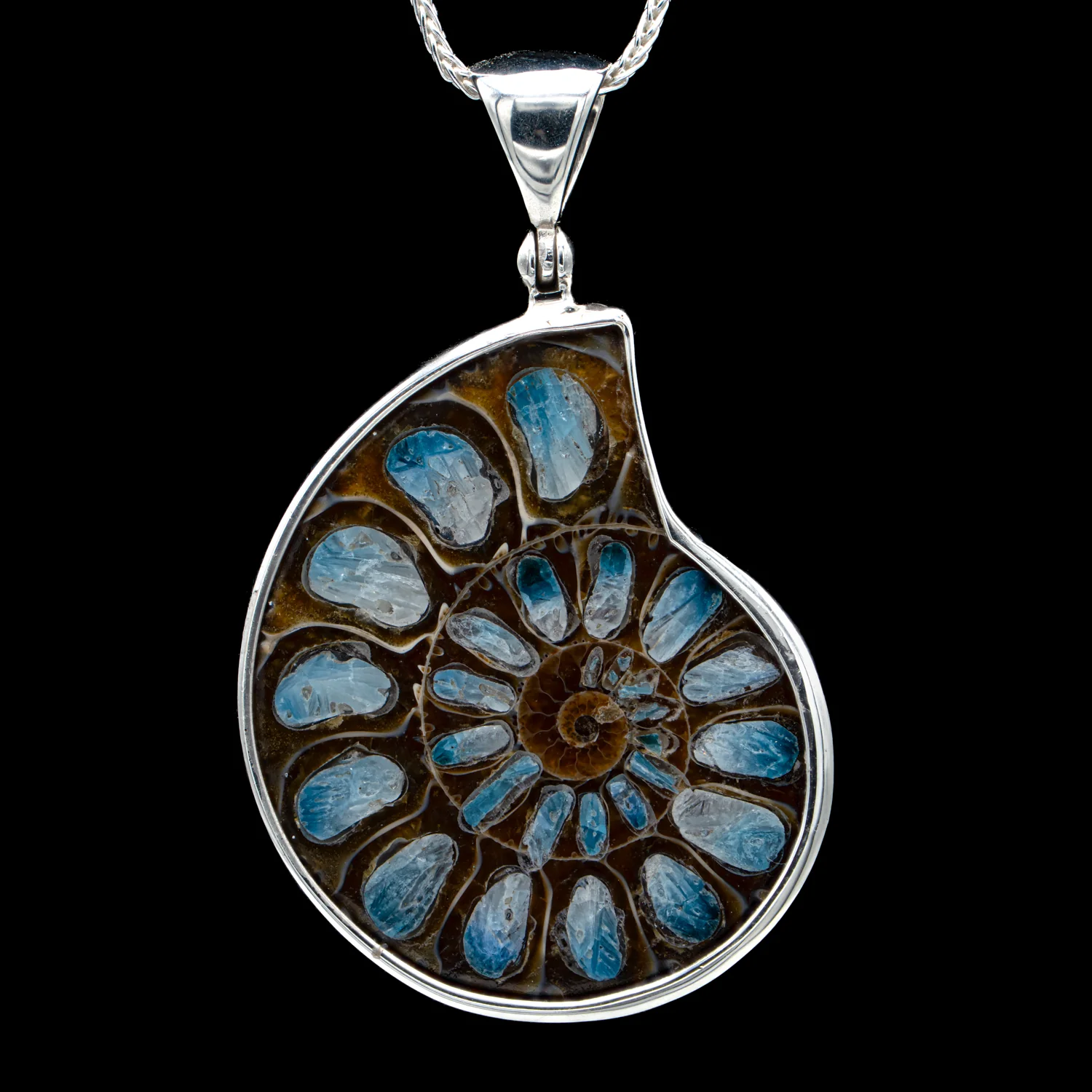 Blue Ice Ammonite Necklace - Image 9