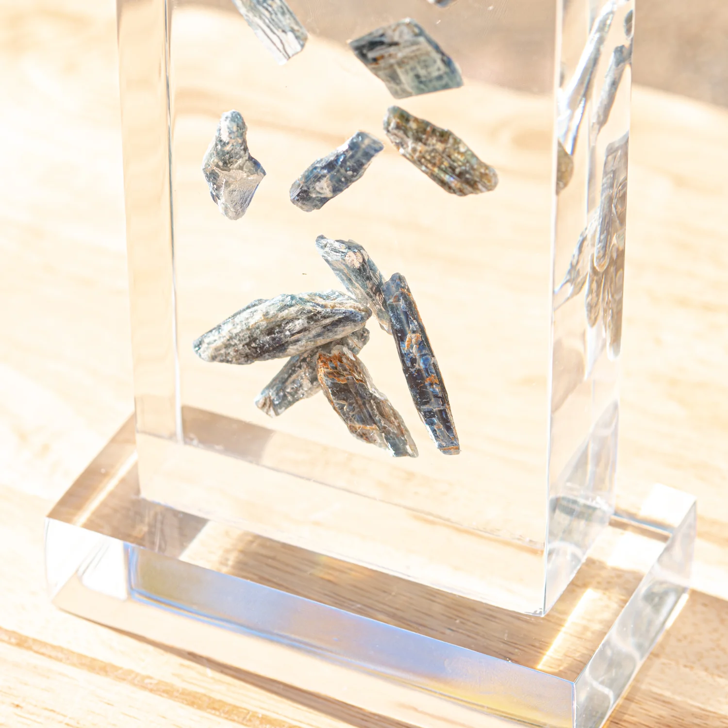 Blue Cascade - Blue Kyanite Acrylic Sculpture - Image 10