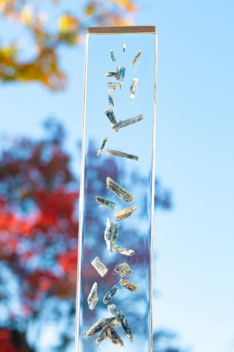 Blue Cascade - Blue Kyanite Acrylic Sculpture - Image 5