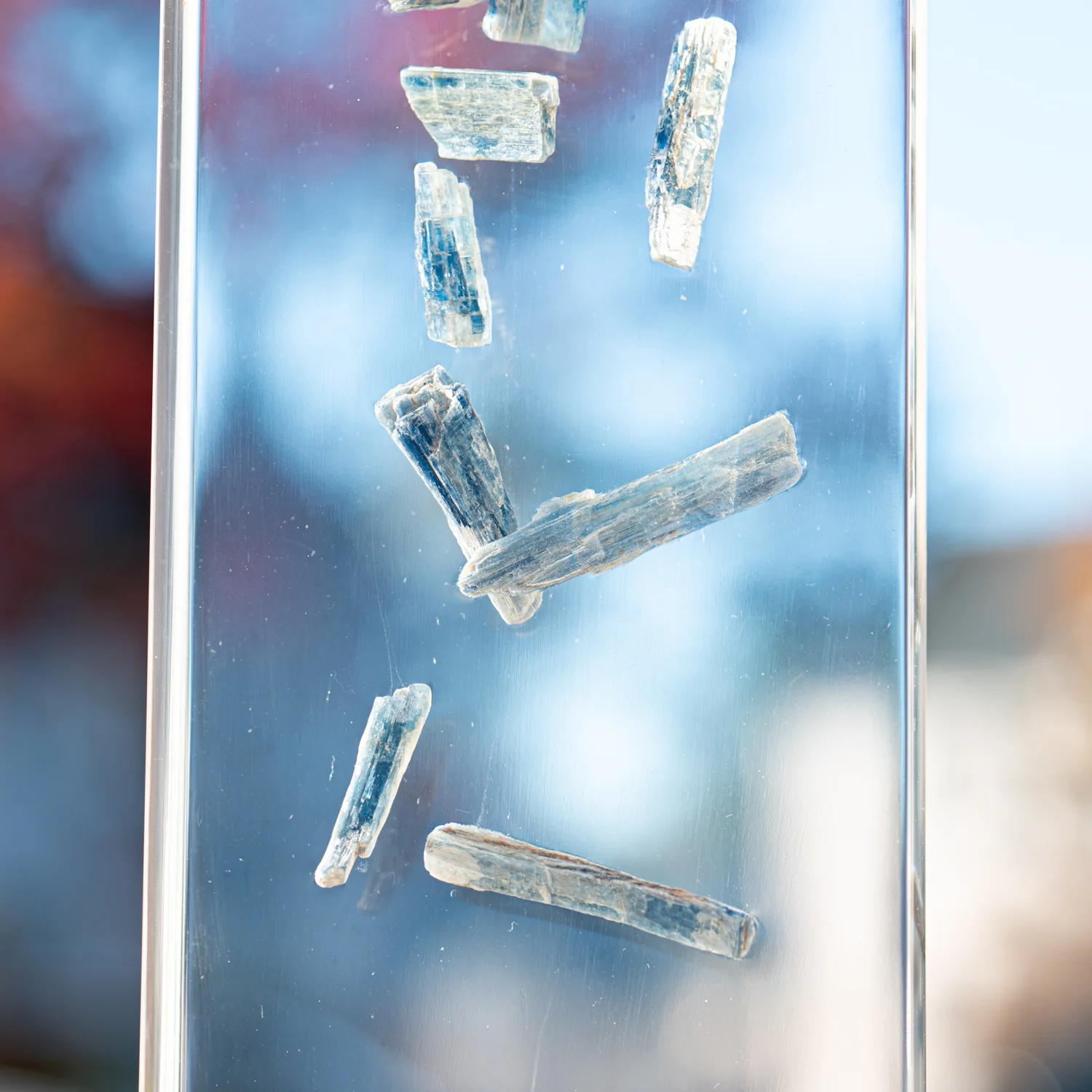 Blue Cascade - Blue Kyanite Acrylic Sculpture - Image 6