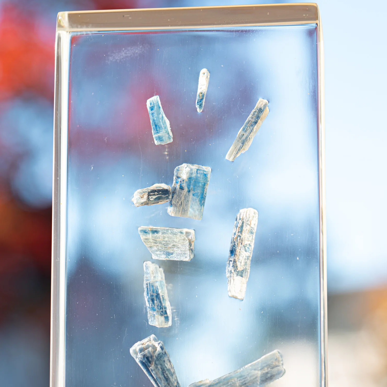 Blue Cascade - Blue Kyanite Acrylic Sculpture - Image 9