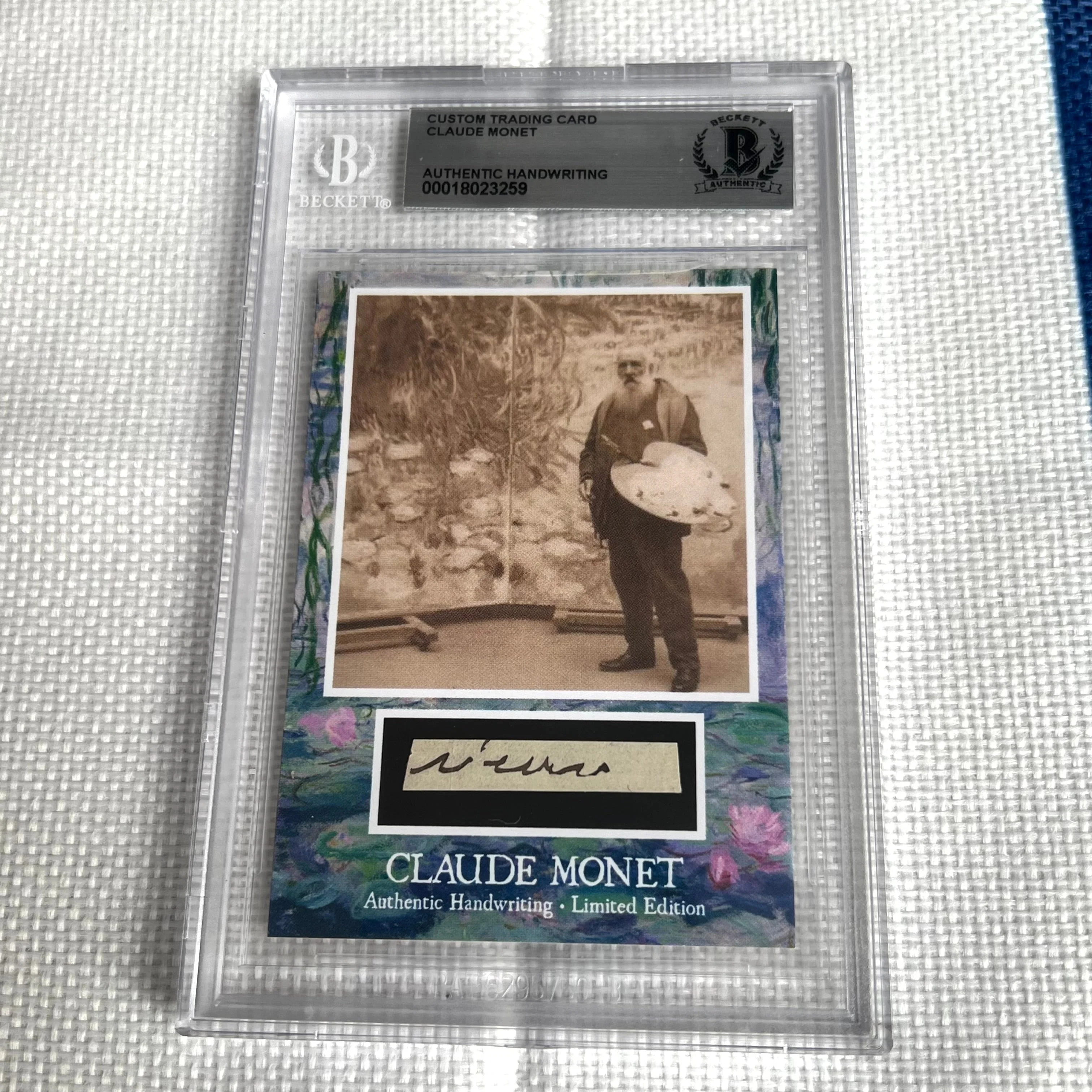 Claude Monet Beckett Encapsulated Handwriting - Removed from an Autograph Document - Image 10