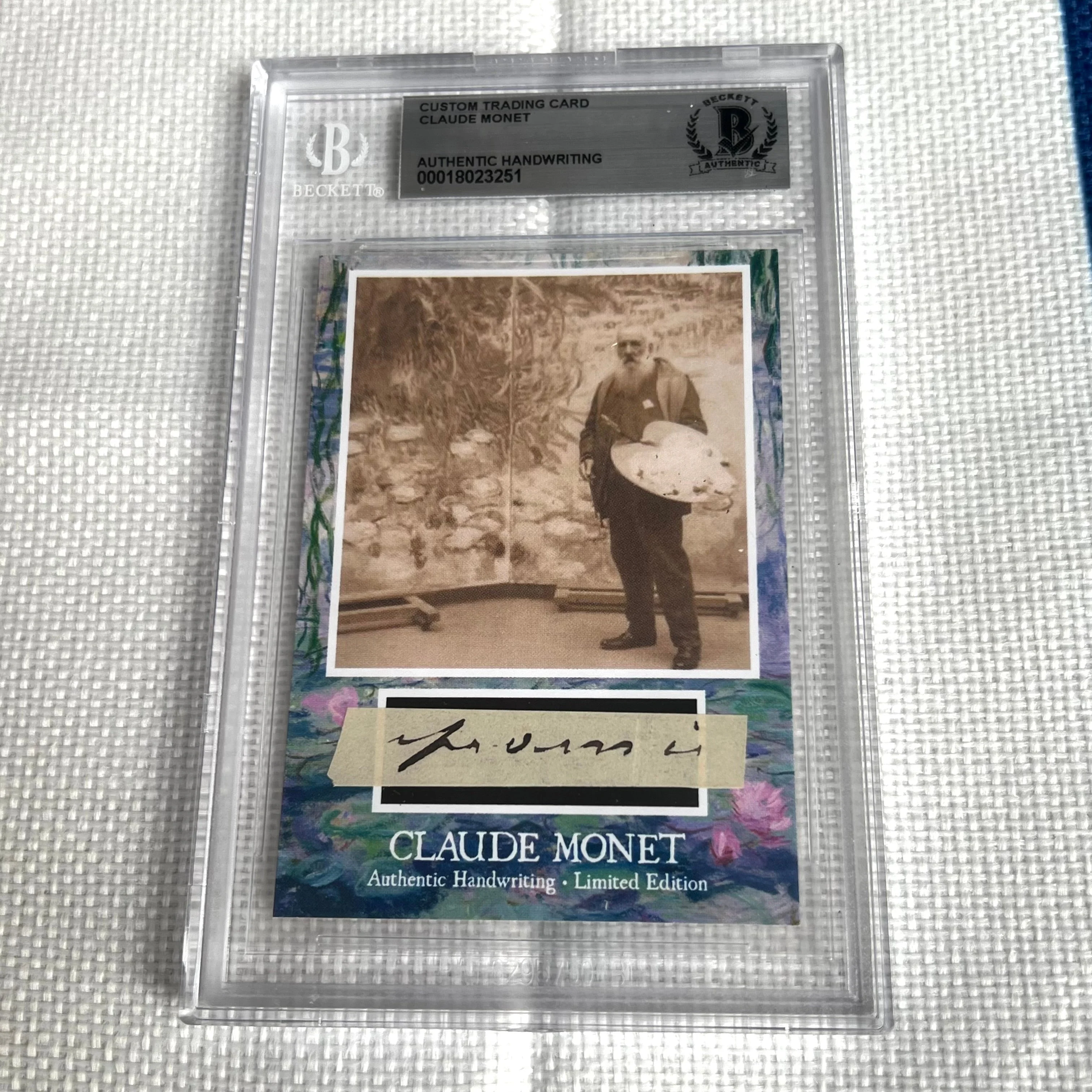 Claude Monet Beckett Encapsulated Handwriting - Removed from an Autograph Document - Image 11