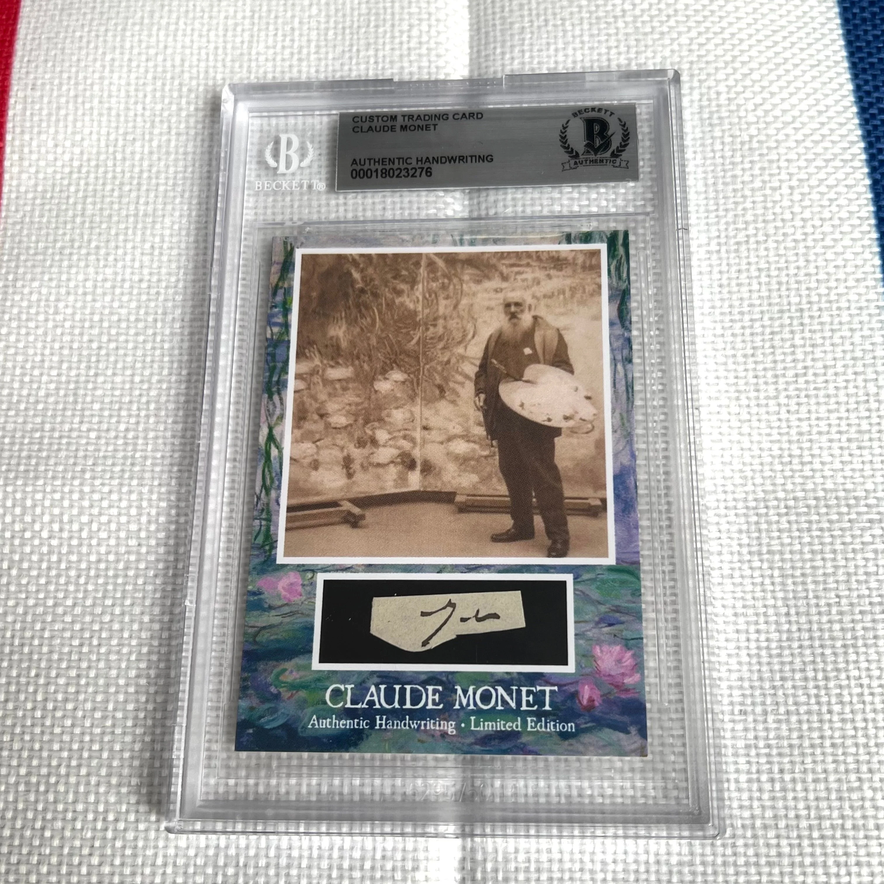 Claude Monet Beckett Encapsulated Handwriting - Removed from an Autograph Document - Image 7