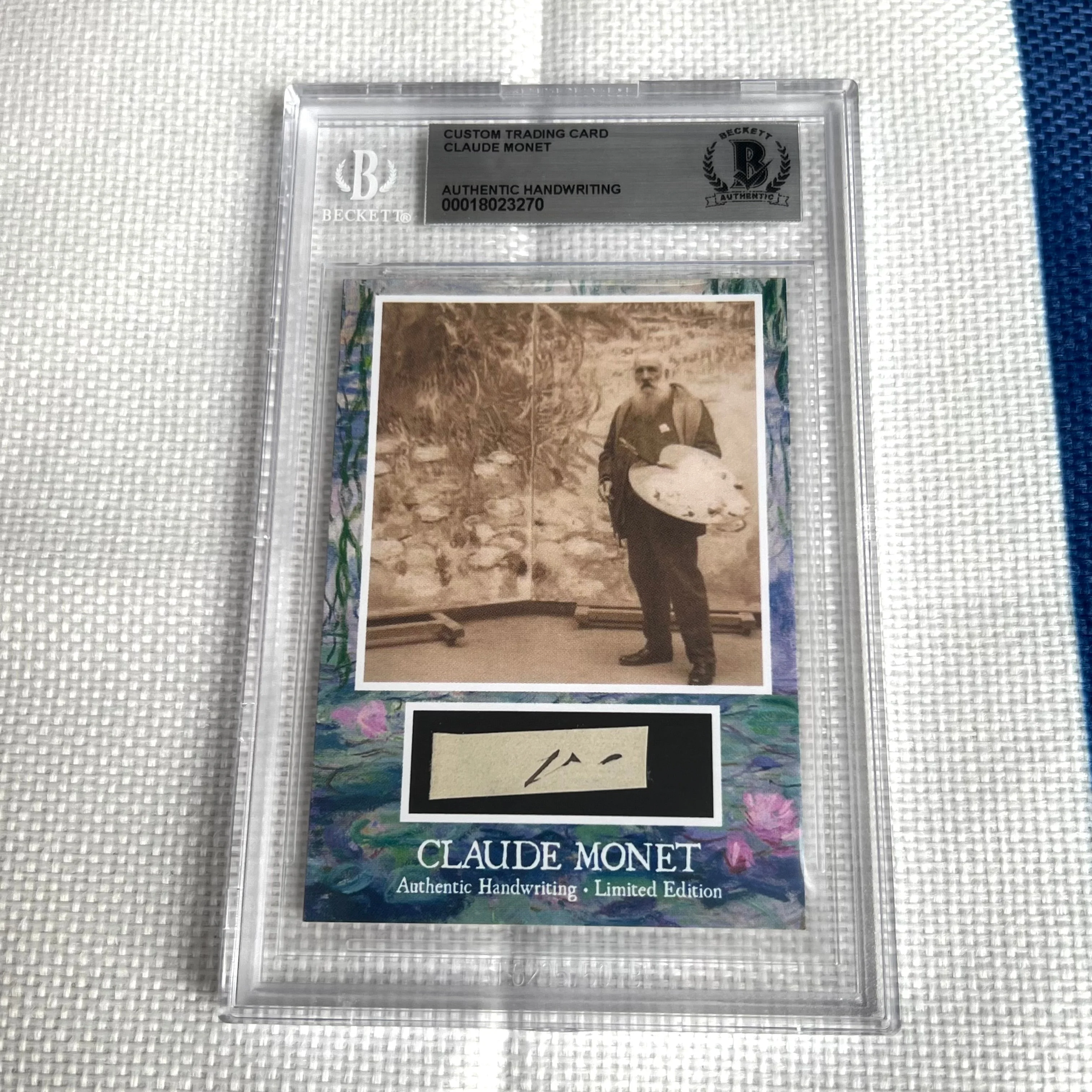 Claude Monet Beckett Encapsulated Handwriting - Removed from an Autograph Document - Image 8
