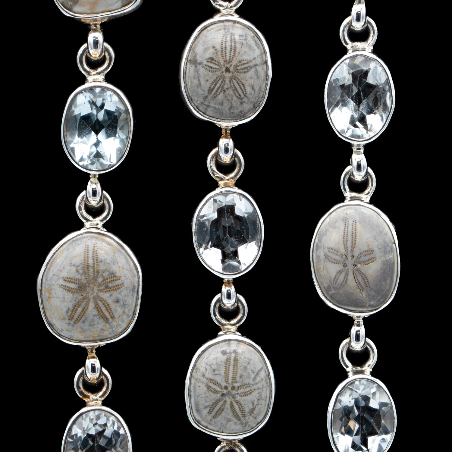 Cretaceous Sea Urchin White Topaz Bracelet - Image 5