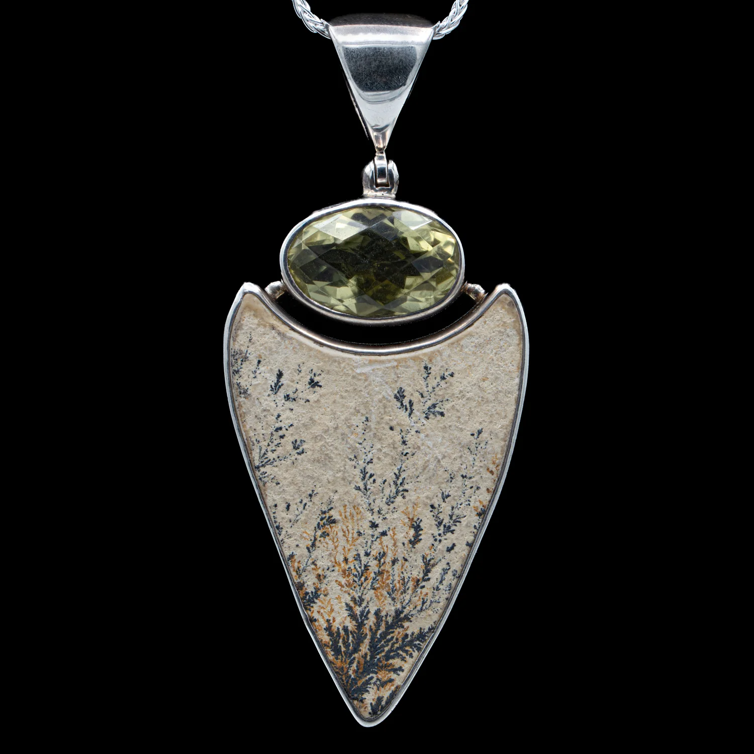 Dendritic Sandstone Pendant - SOLD 1.74" - Image 3