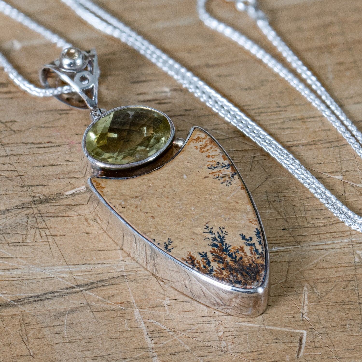 Dendritic Sandstone Pendant - SOLD 1.84" - Image 2