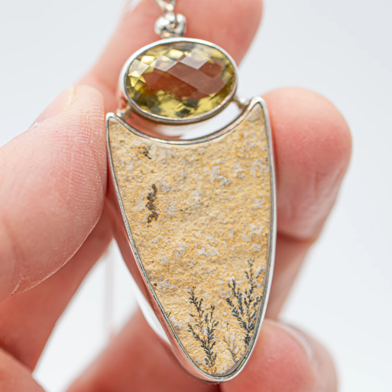 Dendritic Sandstone Pendant - SOLD 1.90" - Image 3