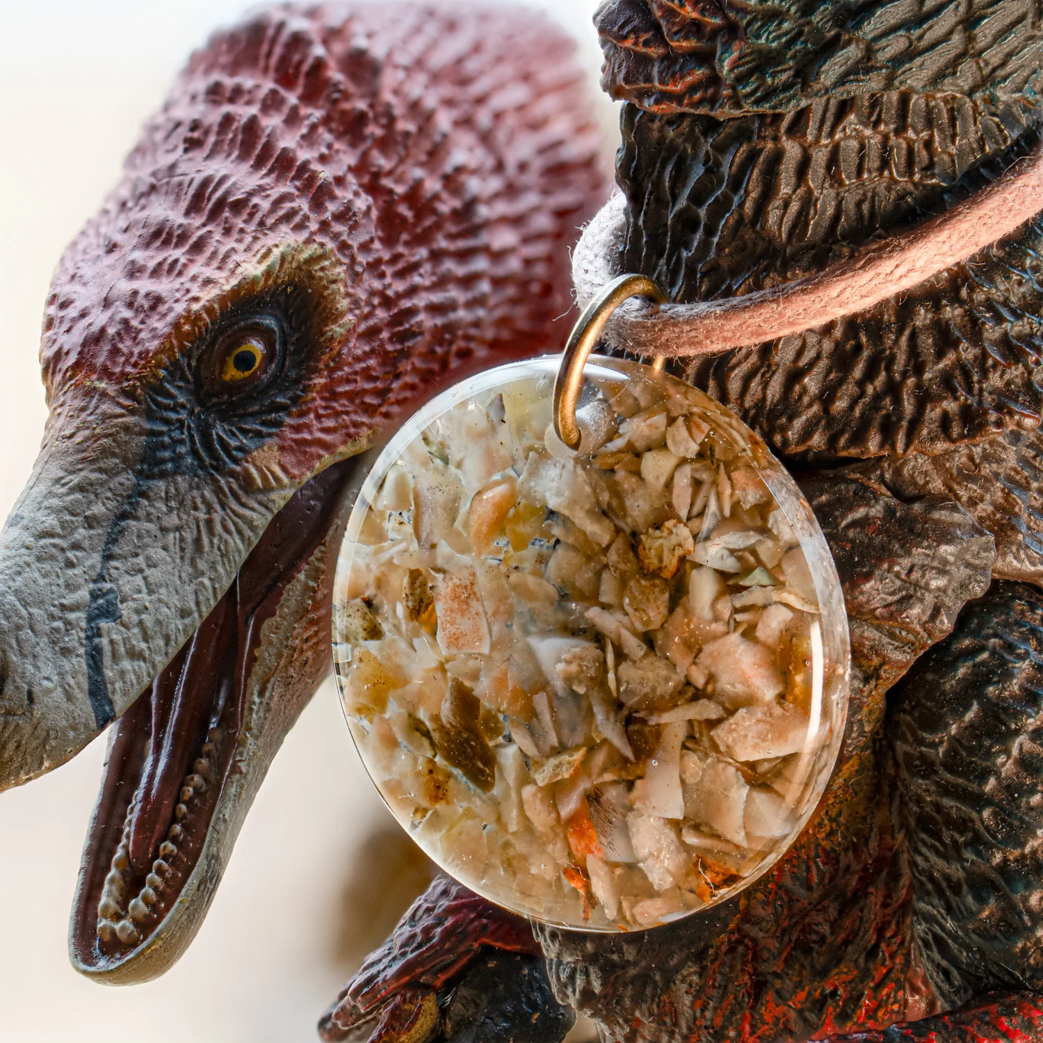 Dinosaur Dung (Coprolite) Resin Necklace - Image 3