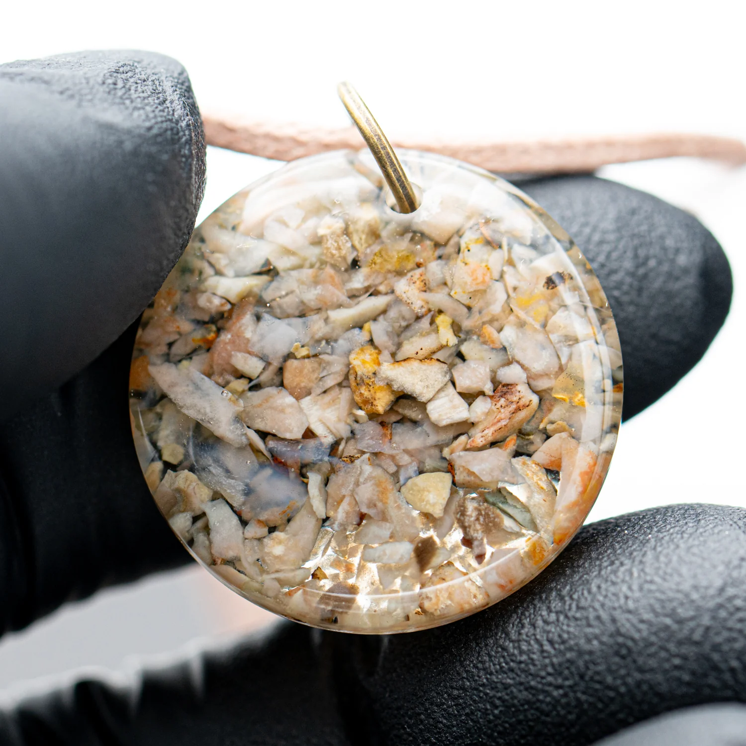 Dinosaur Dung (Coprolite) Resin Necklace - Image 4