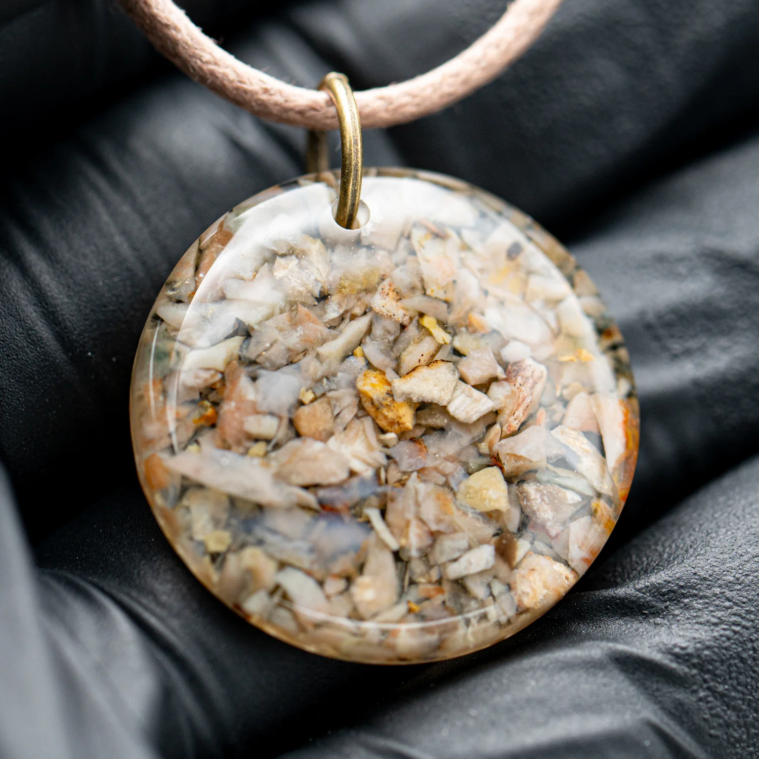 Dinosaur Dung (Coprolite) Resin Necklace - Image 5