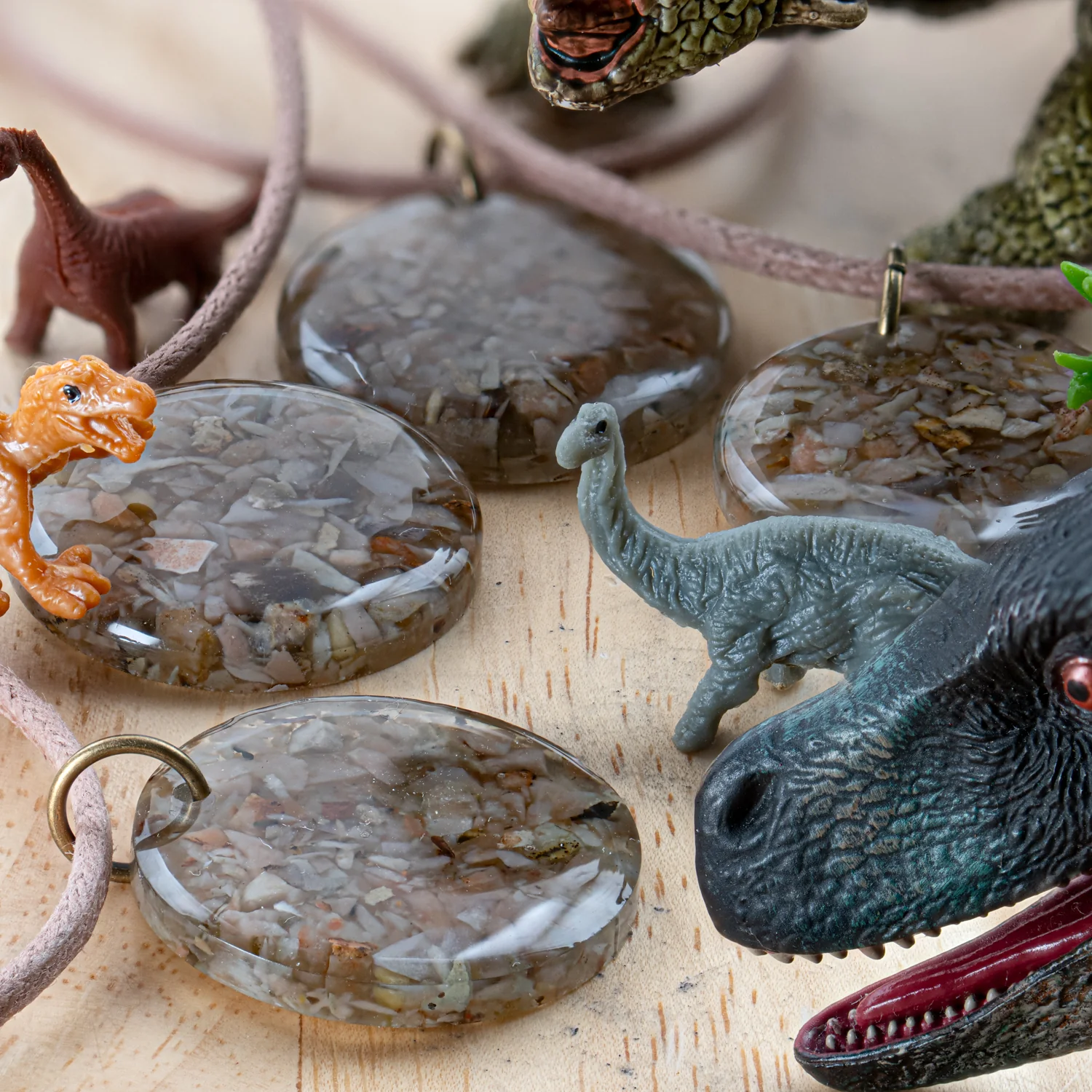Dinosaur Dung (Coprolite) Resin Necklace - Image 9
