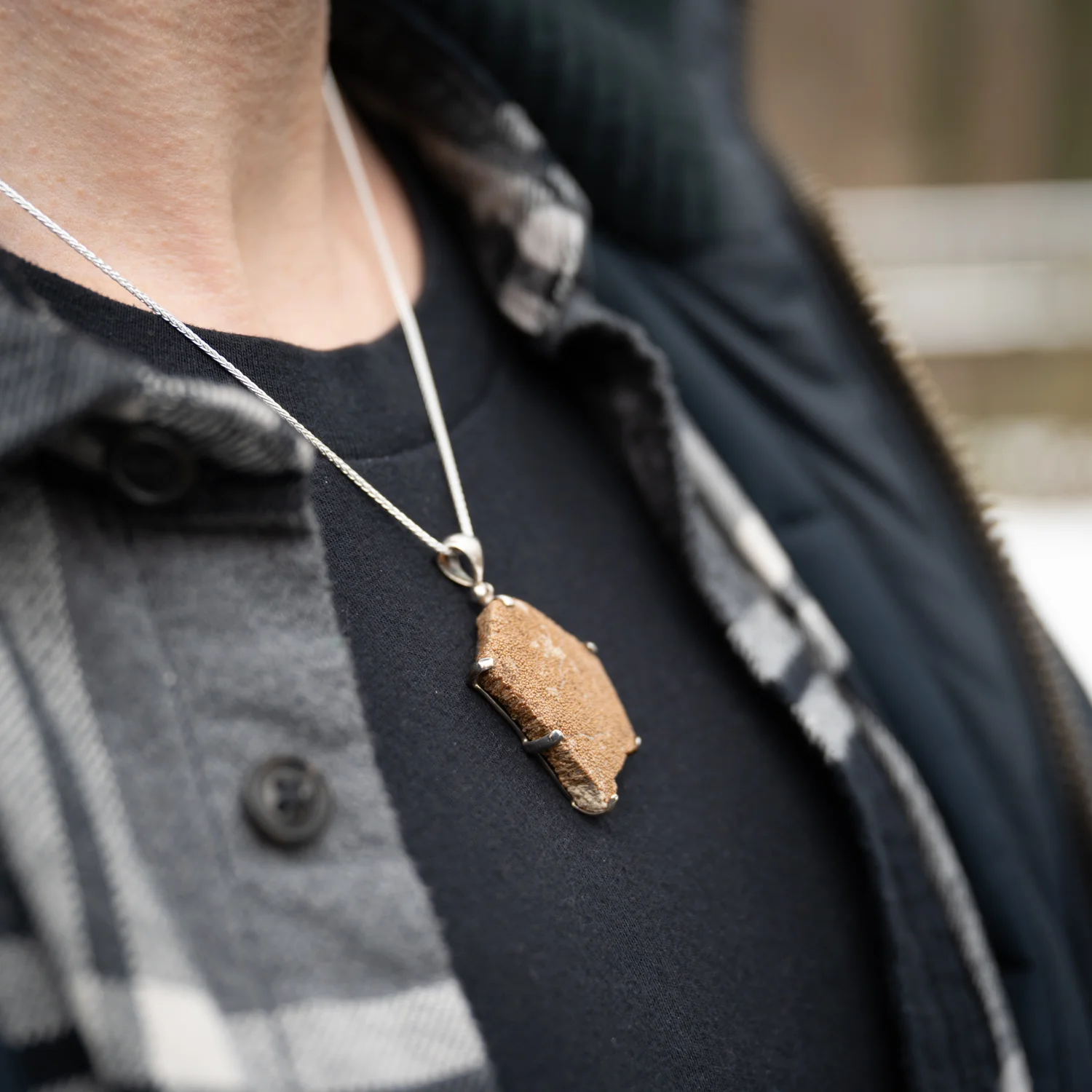 Dinosaur Eggshell Pendant - SOLD 1.52" - Image 2