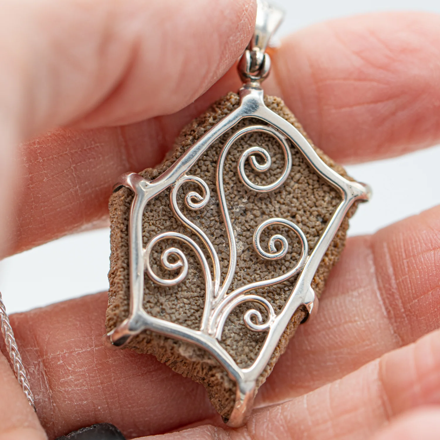 Dinosaur Eggshell Pendant - SOLD 1.52" - Image 5