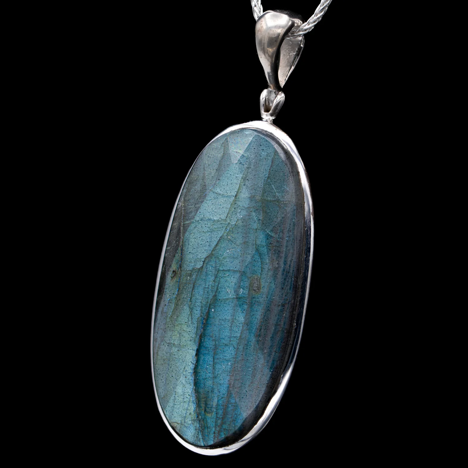 Faceted Labradorite Pendant - SOLD 1.58" - Image 3