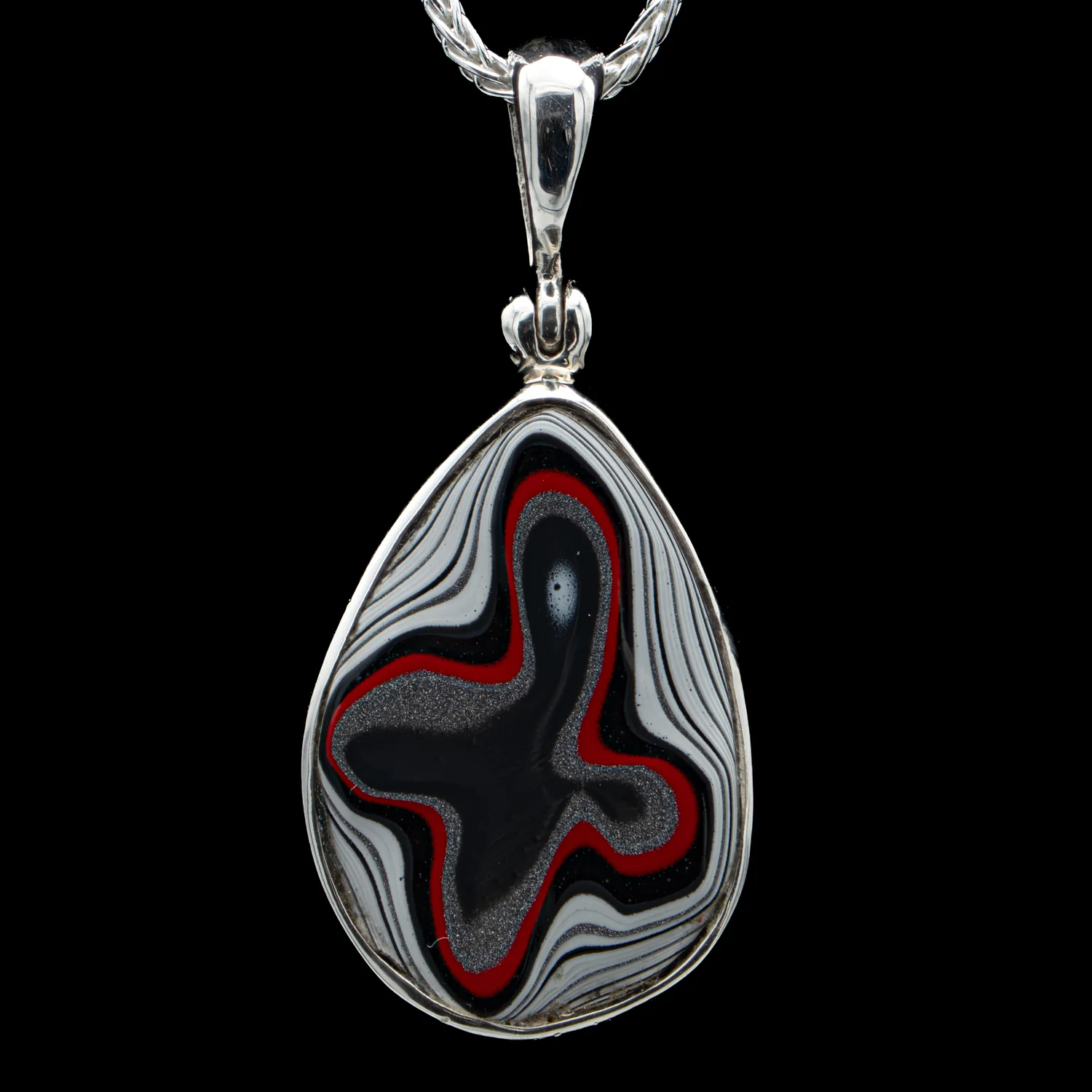 Fordite Pendant Necklace - SOLD 0.80"